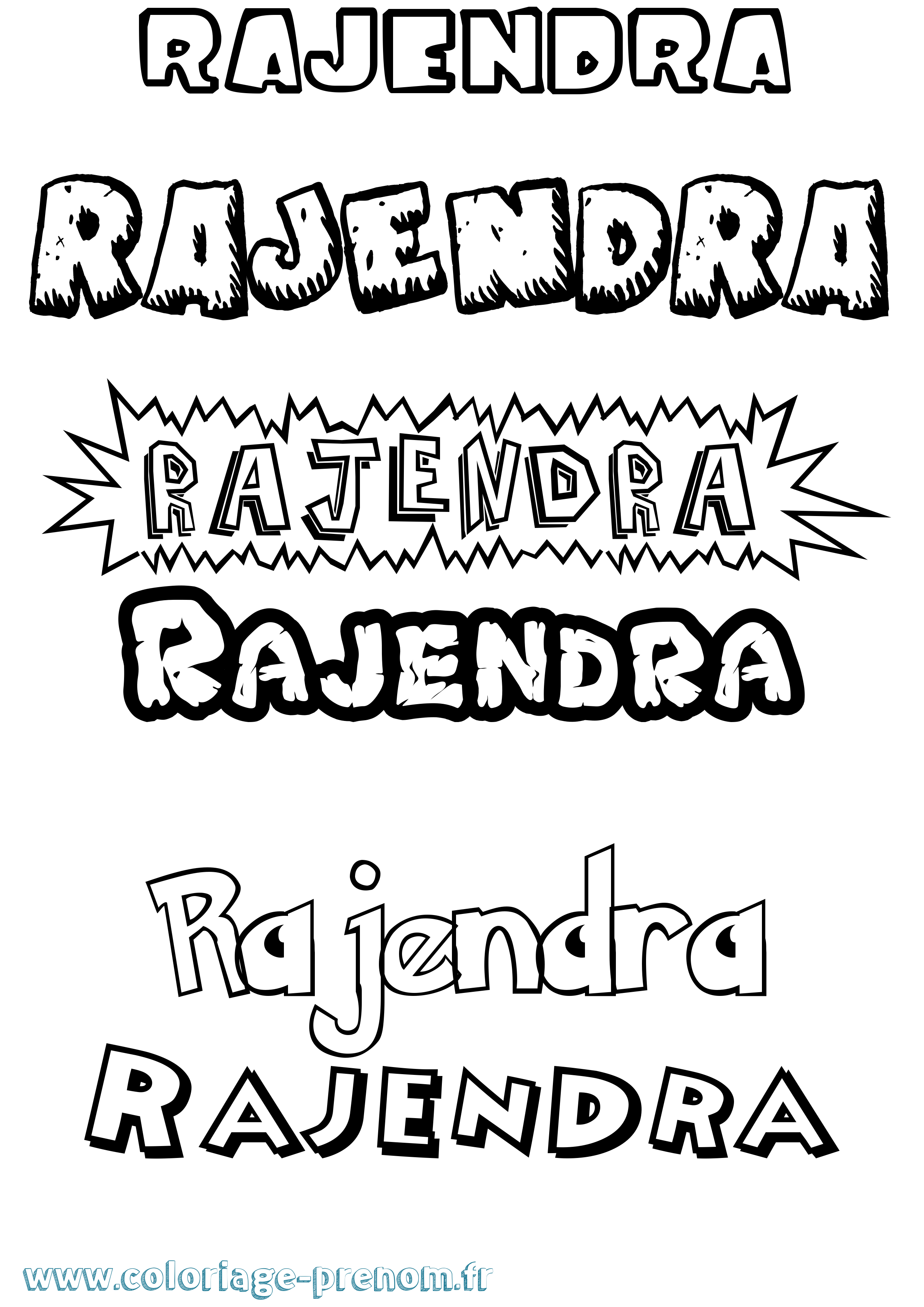 Coloriage Rajendra Dessin Animé Coloriage prénom Rajendra Dessin Animé