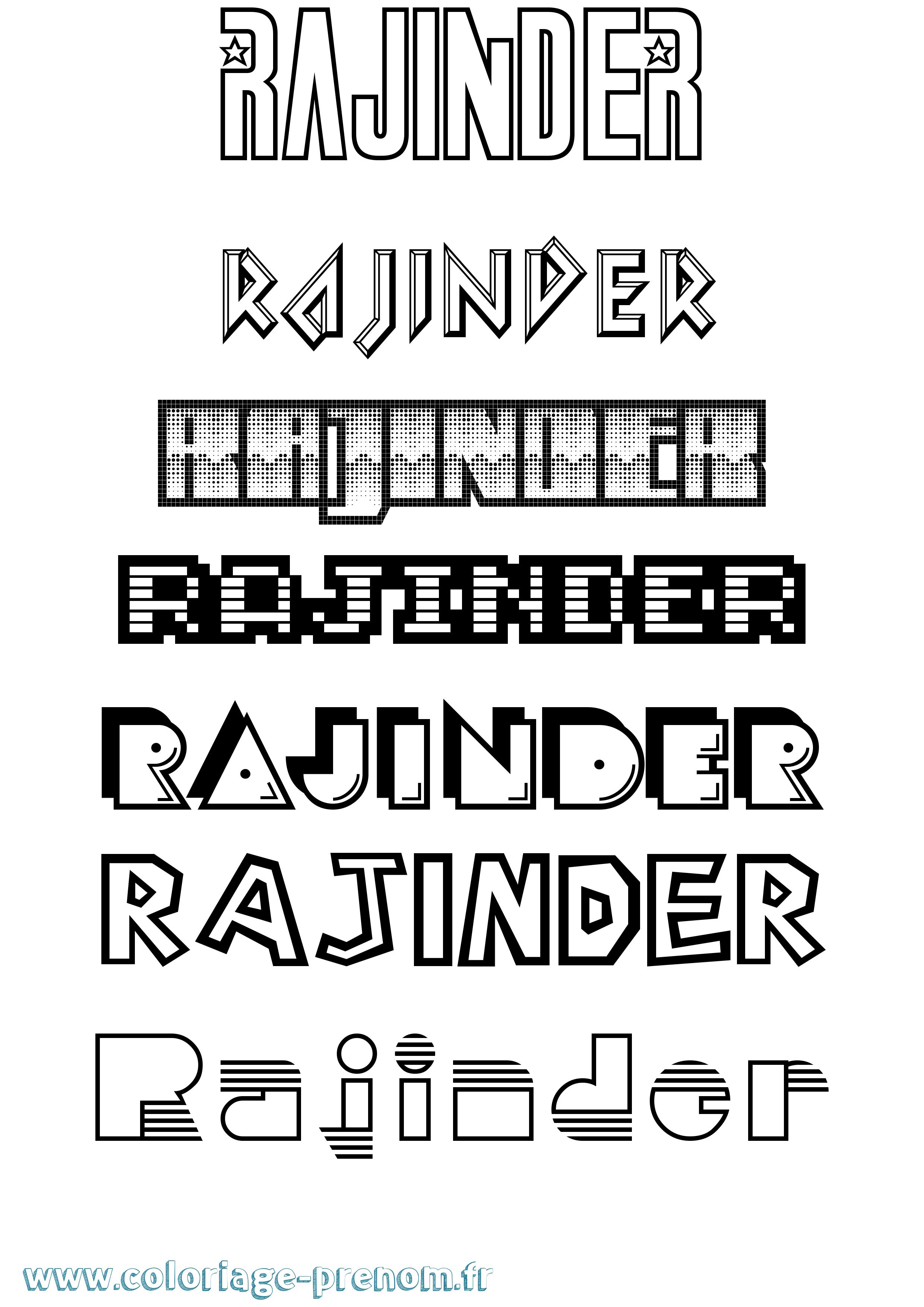 Coloriage Rajinder Jeux Vidéos Coloriage prénom Rajinder Jeux Vidéos