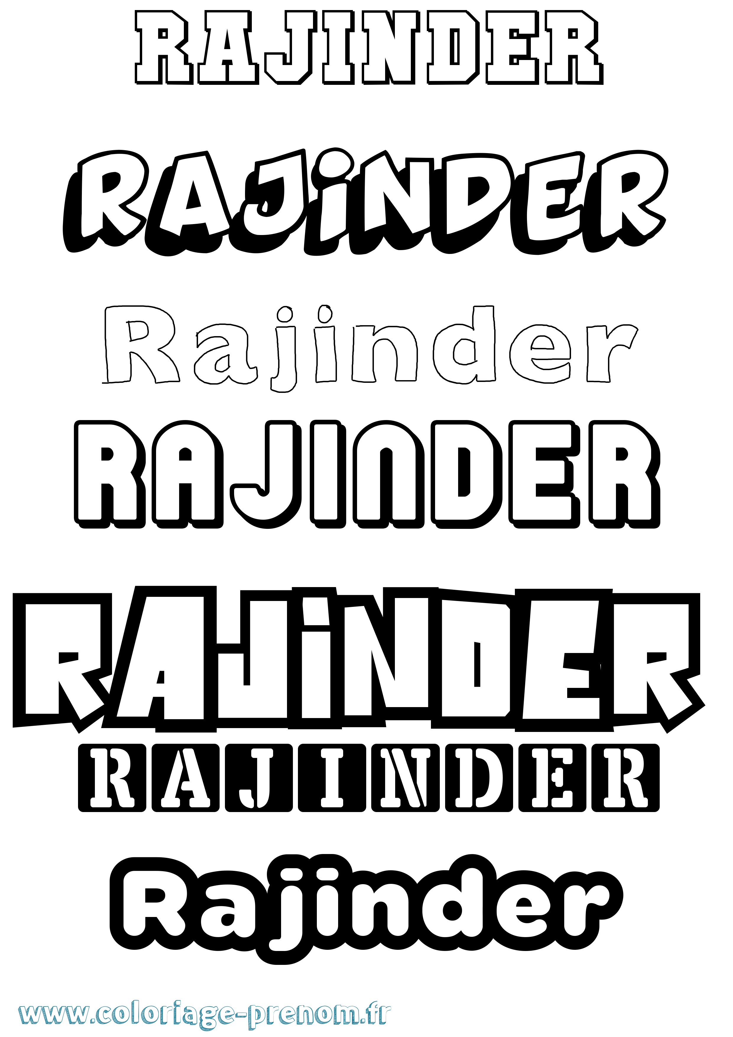 Coloriage Rajinder Simple Coloriage prénom Rajinder Simple