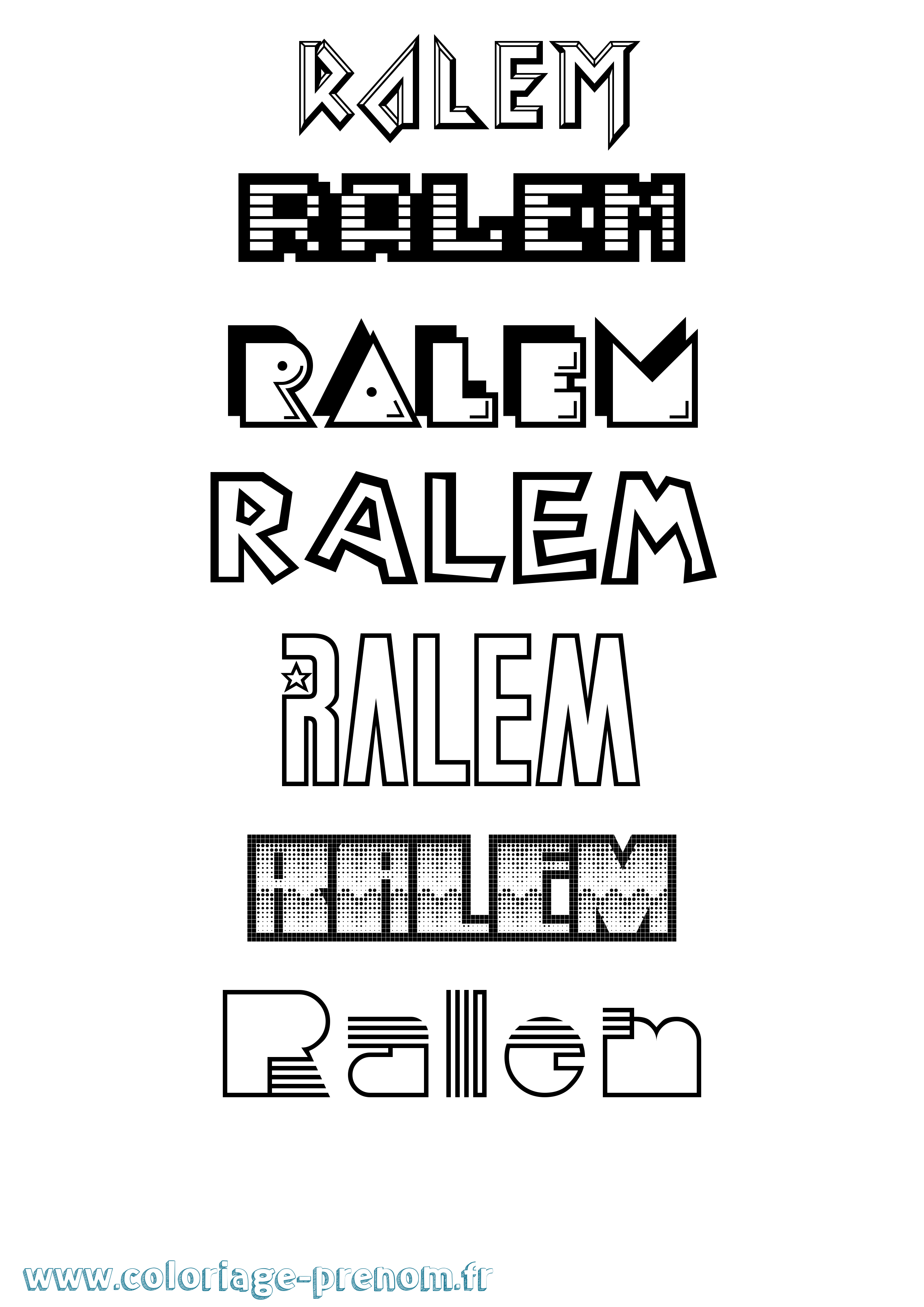 Coloriage Ralem Jeux Vidéos Coloriage prénom Ralem Jeux Vidéos