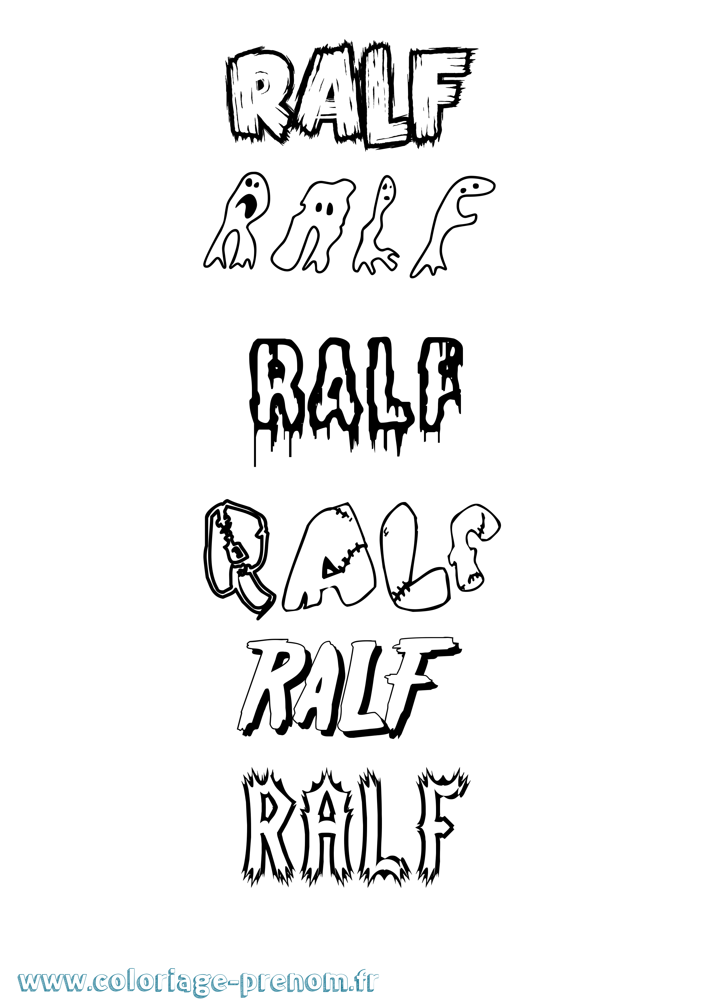 Coloriage Ralf Frisson Coloriage prénom Ralf Frisson