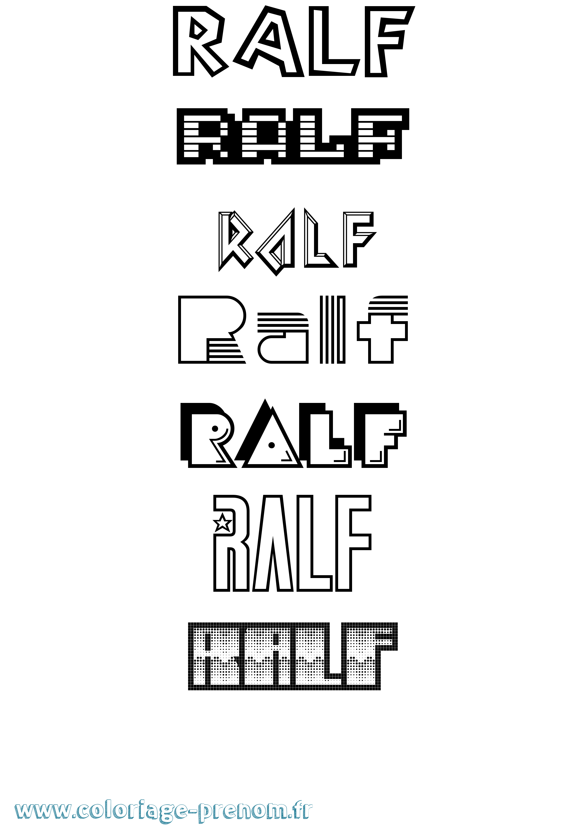Coloriage Ralf Jeux Vidéos Coloriage prénom Ralf Jeux Vidéos
