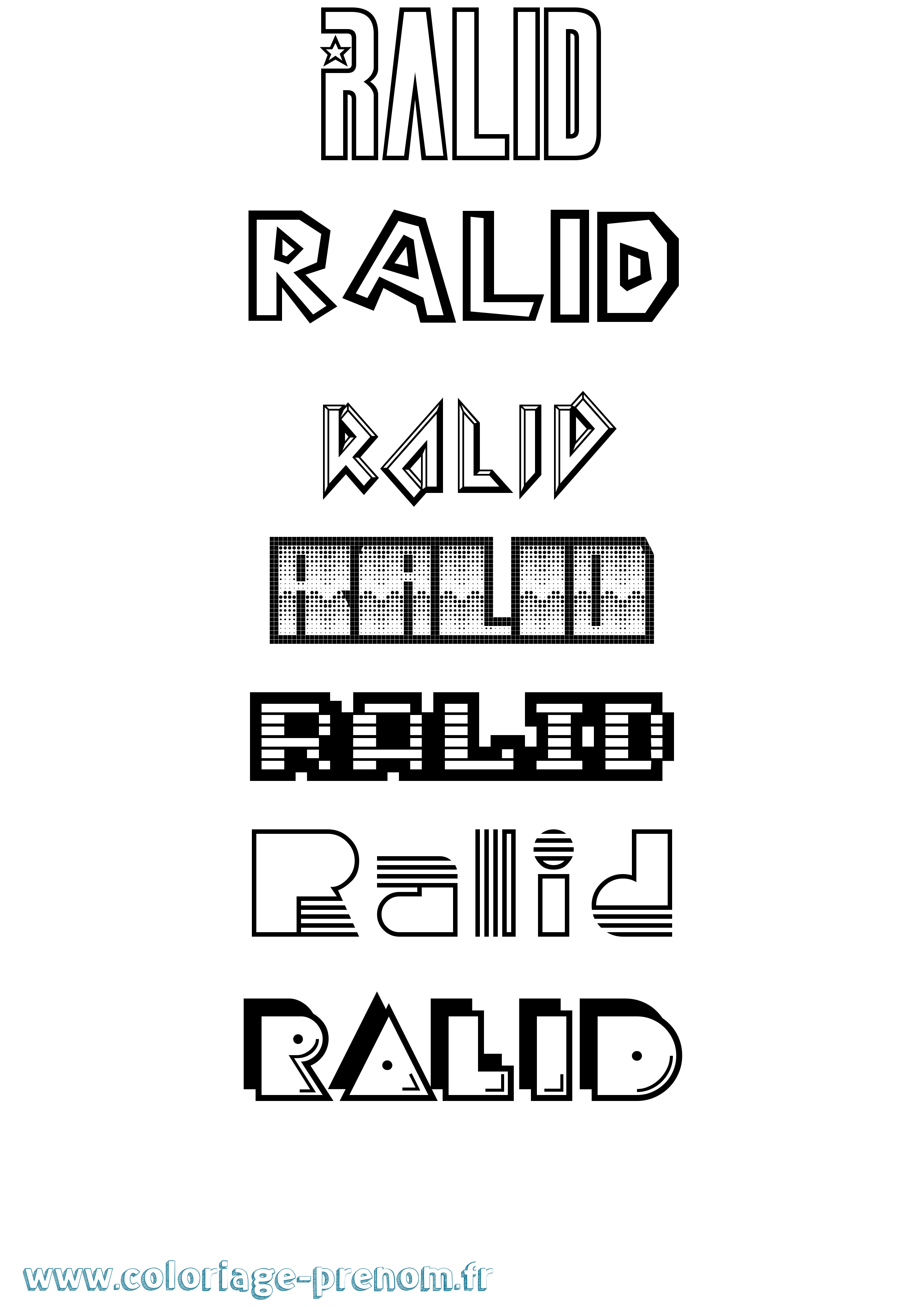 Coloriage Ralid Jeux Vidéos Coloriage prénom Ralid Jeux Vidéos