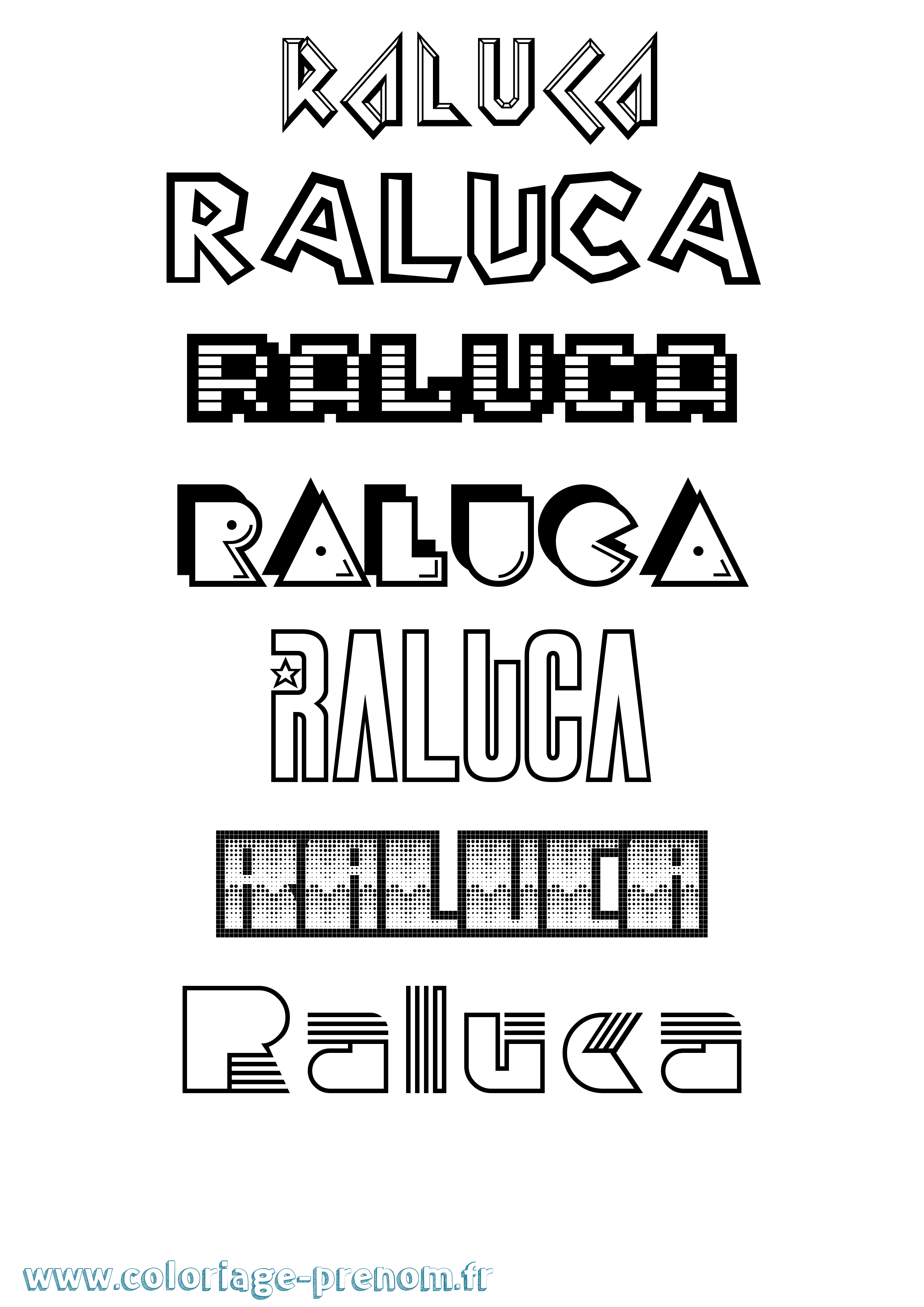 Coloriage Raluca Jeux Vidéos Coloriage prénom Raluca Jeux Vidéos