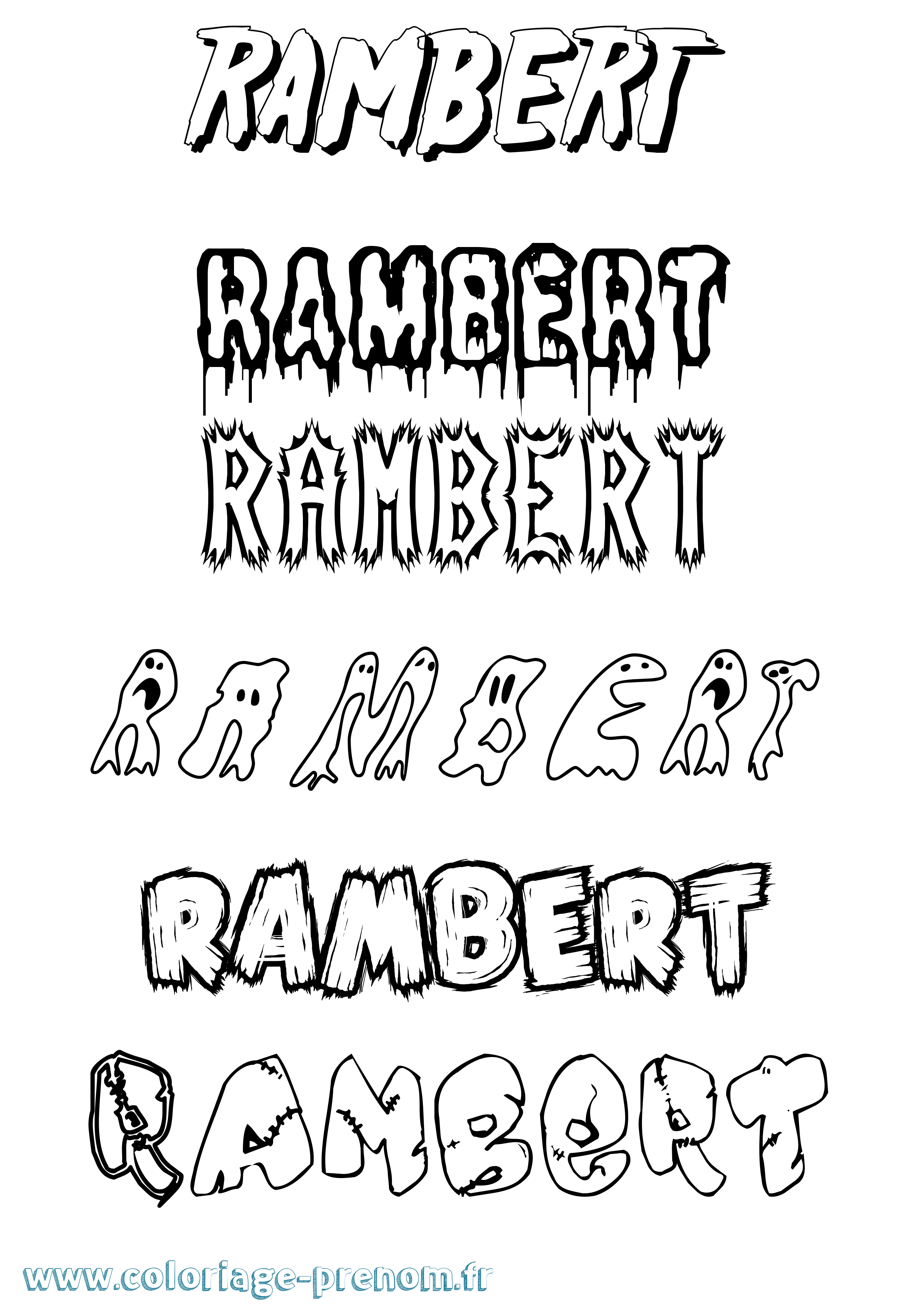 Coloriage Rambert Frisson Coloriage prénom Rambert Frisson