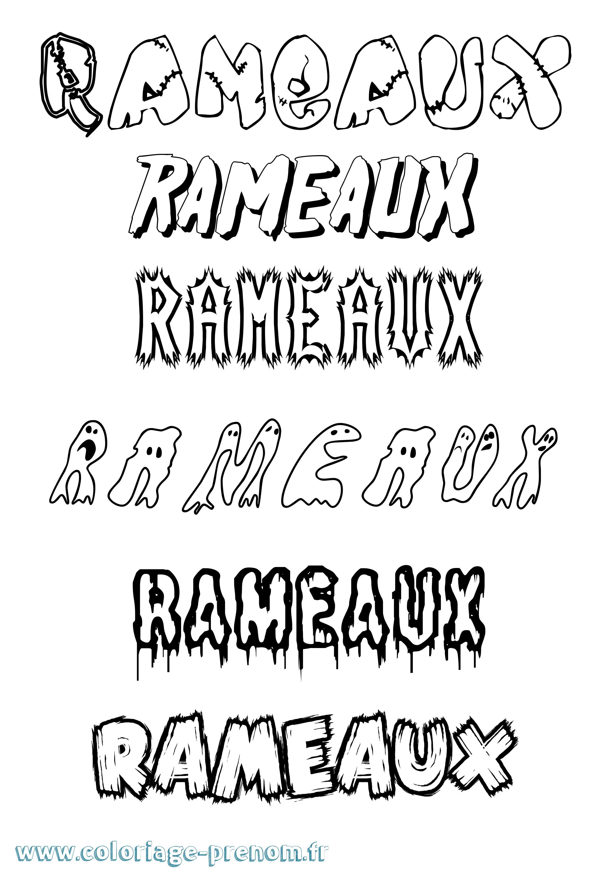 Coloriage Rameaux Frisson Coloriage prénom Rameaux Frisson