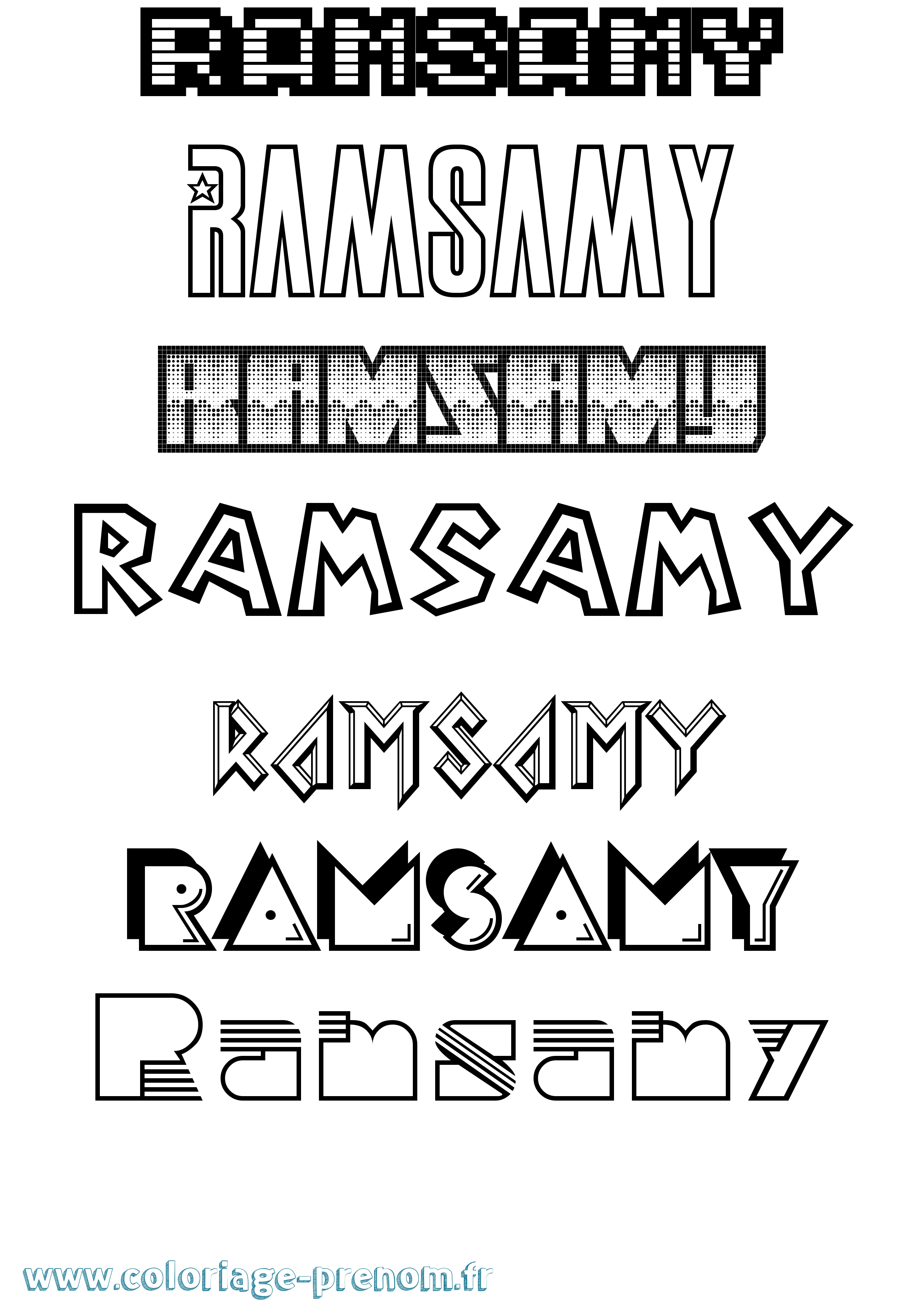 Coloriage Ramsamy Jeux Vidéos Coloriage prénom Ramsamy Jeux Vidéos