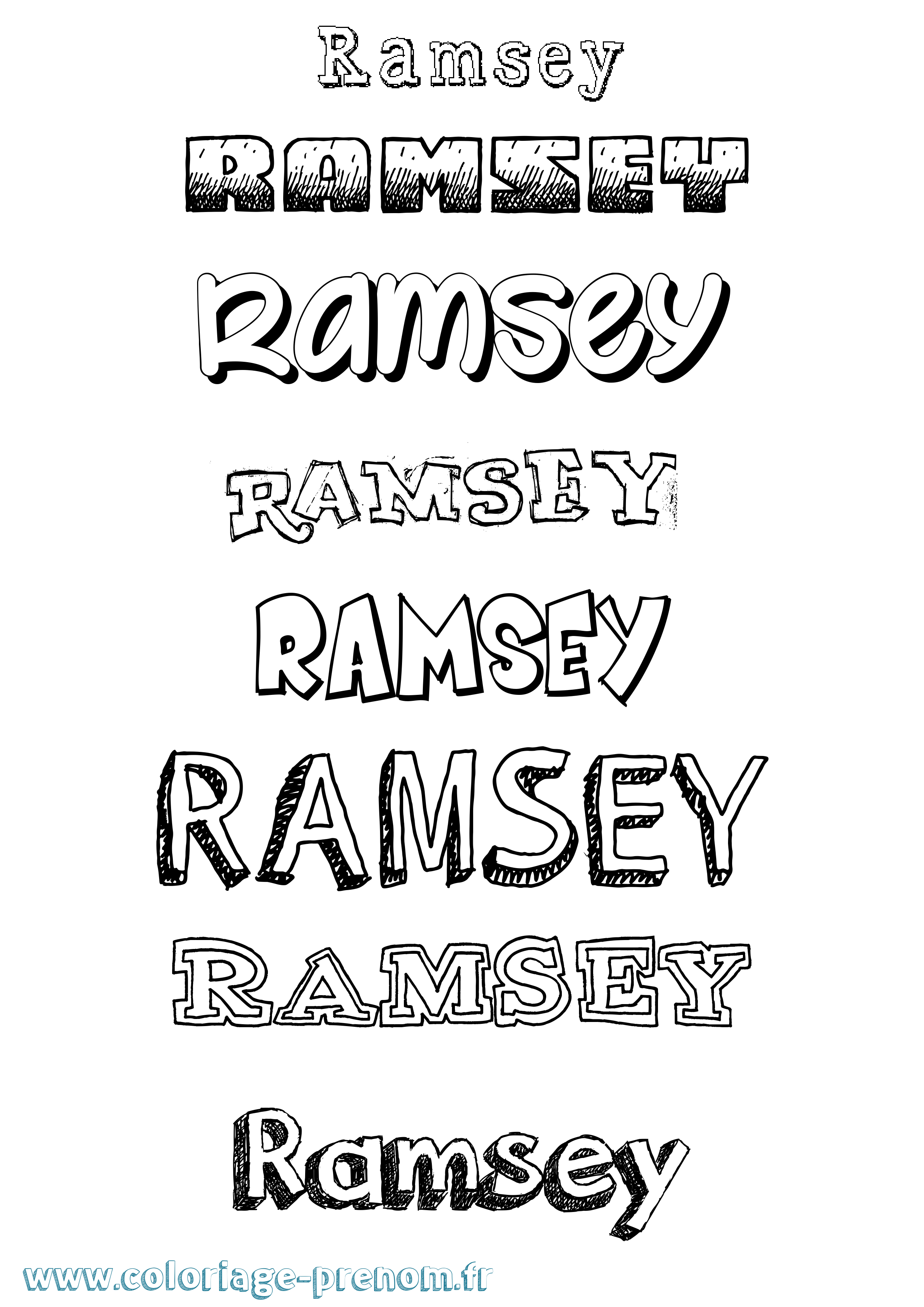 Coloriage Ramsey Dessiné Coloriage prénom Ramsey Dessiné