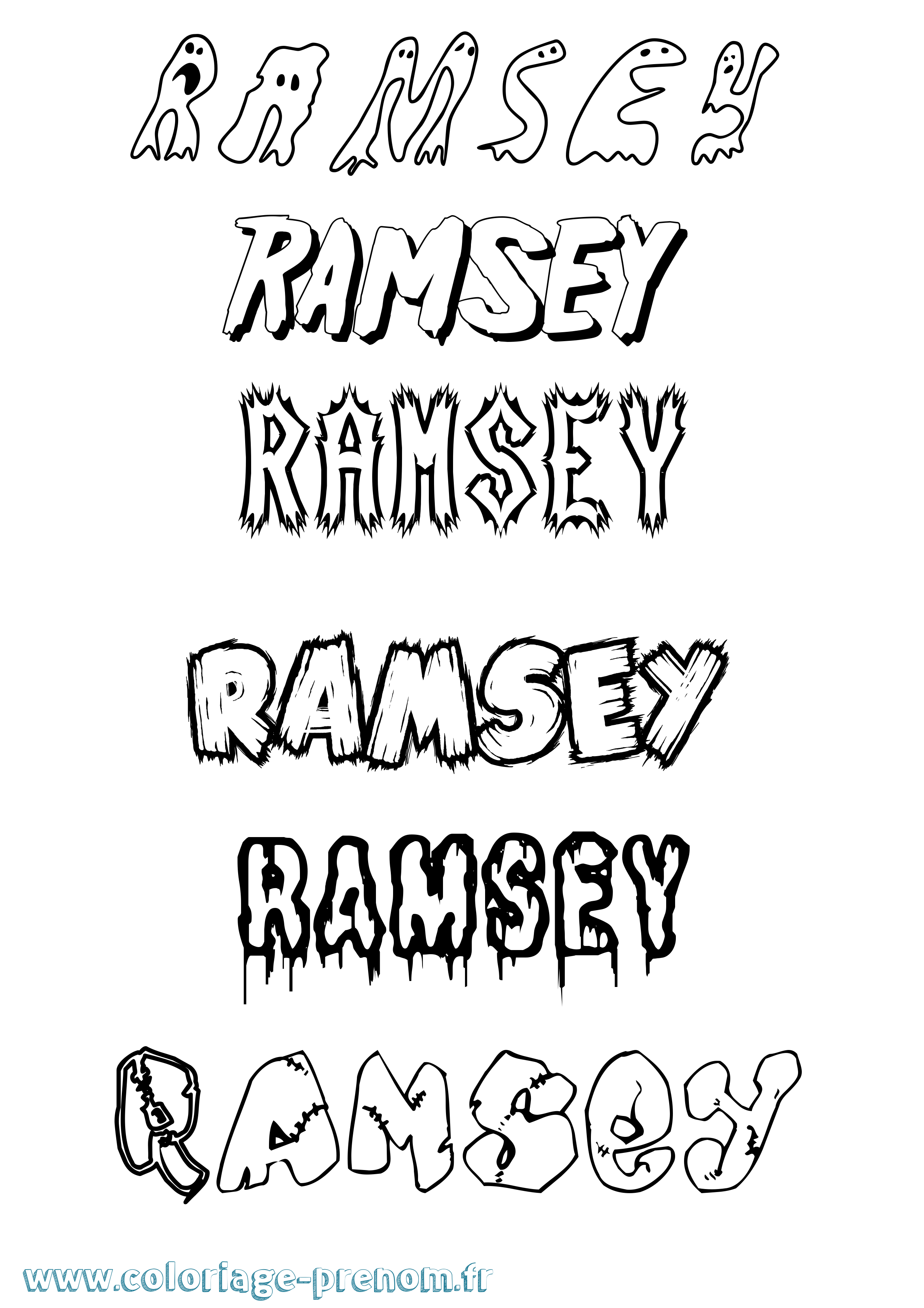 Coloriage Ramsey Frisson Coloriage prénom Ramsey Frisson