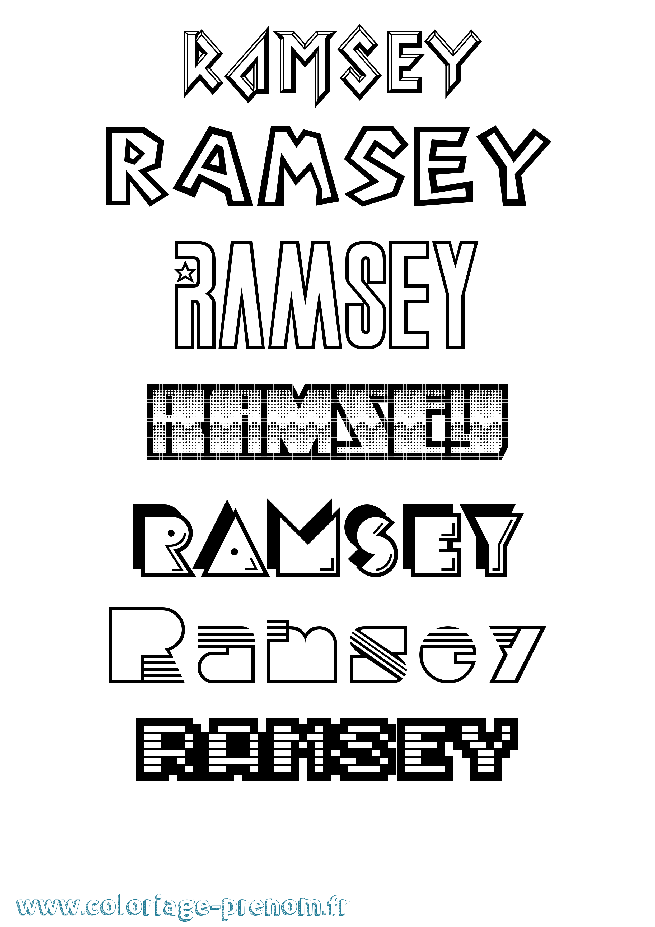 Coloriage Ramsey Jeux Vidéos Coloriage prénom Ramsey Jeux Vidéos