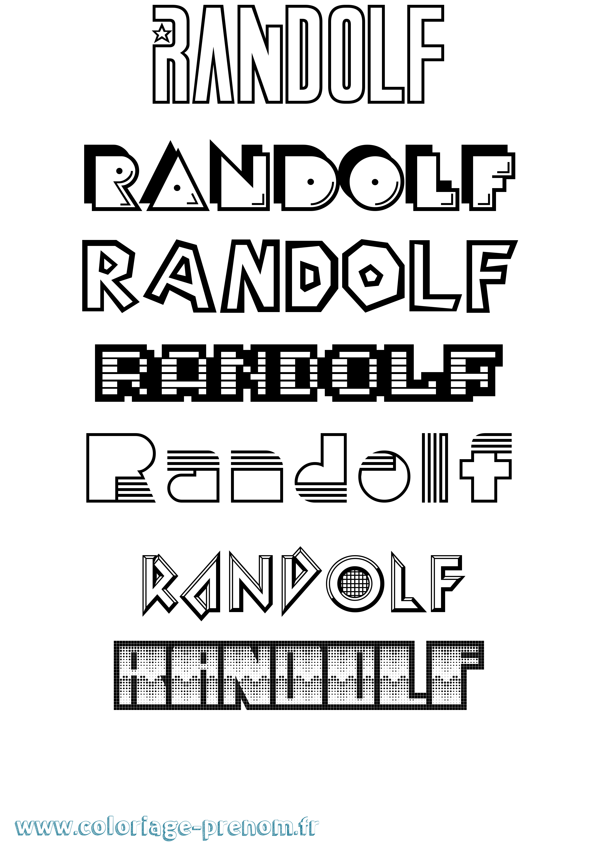 Coloriage Randolf Jeux Vidéos Coloriage prénom Randolf Jeux Vidéos