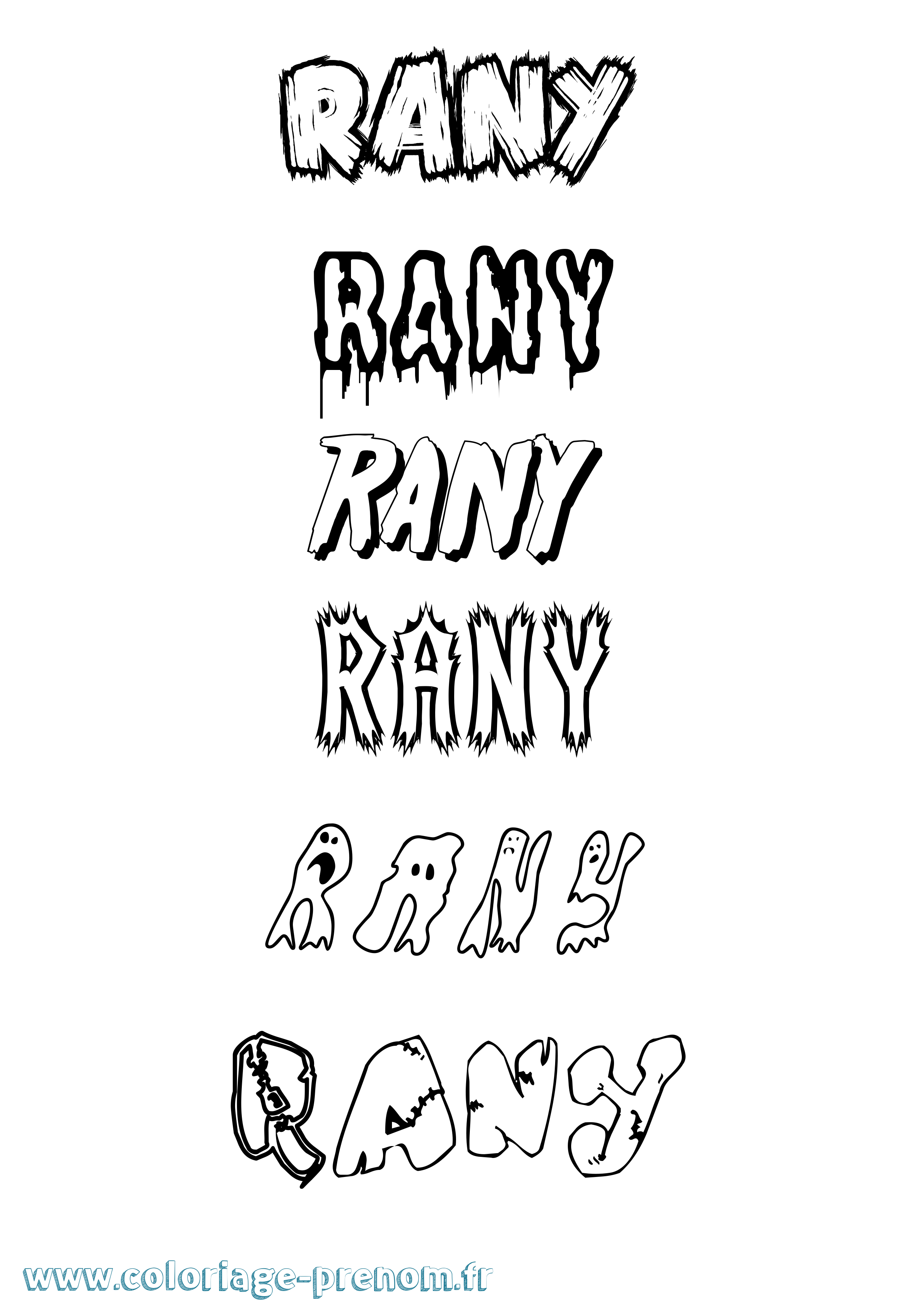 Coloriage Rany Frisson Coloriage prénom Rany Frisson