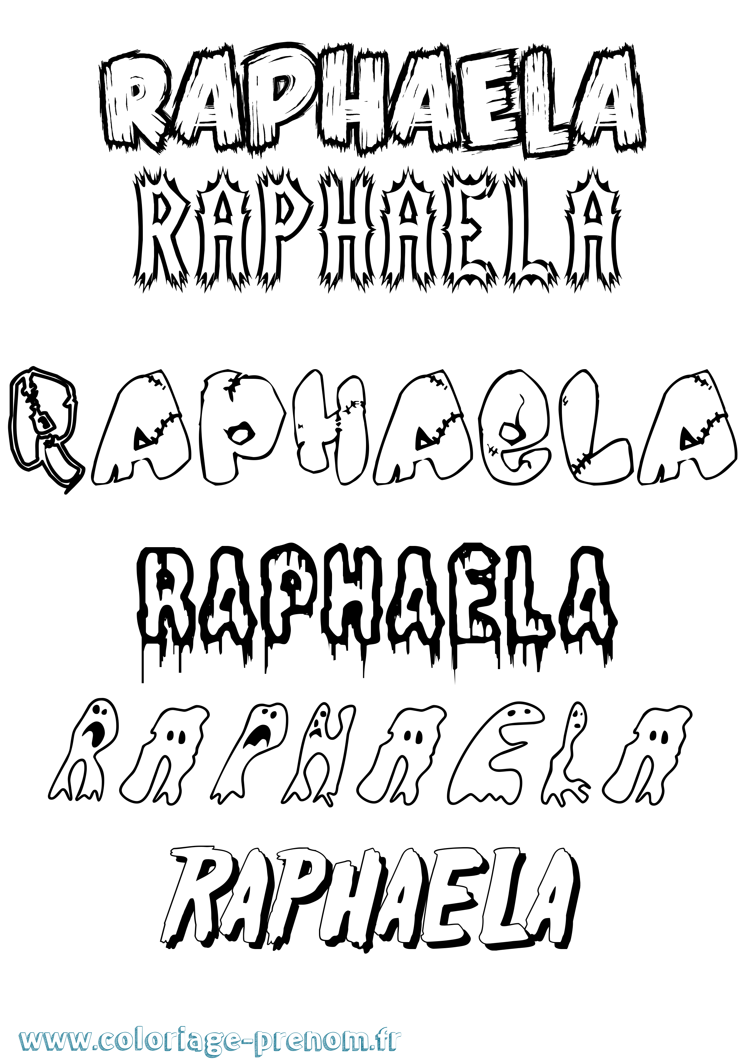 Coloriage Raphaela Frisson Coloriage prénom Raphaela Frisson