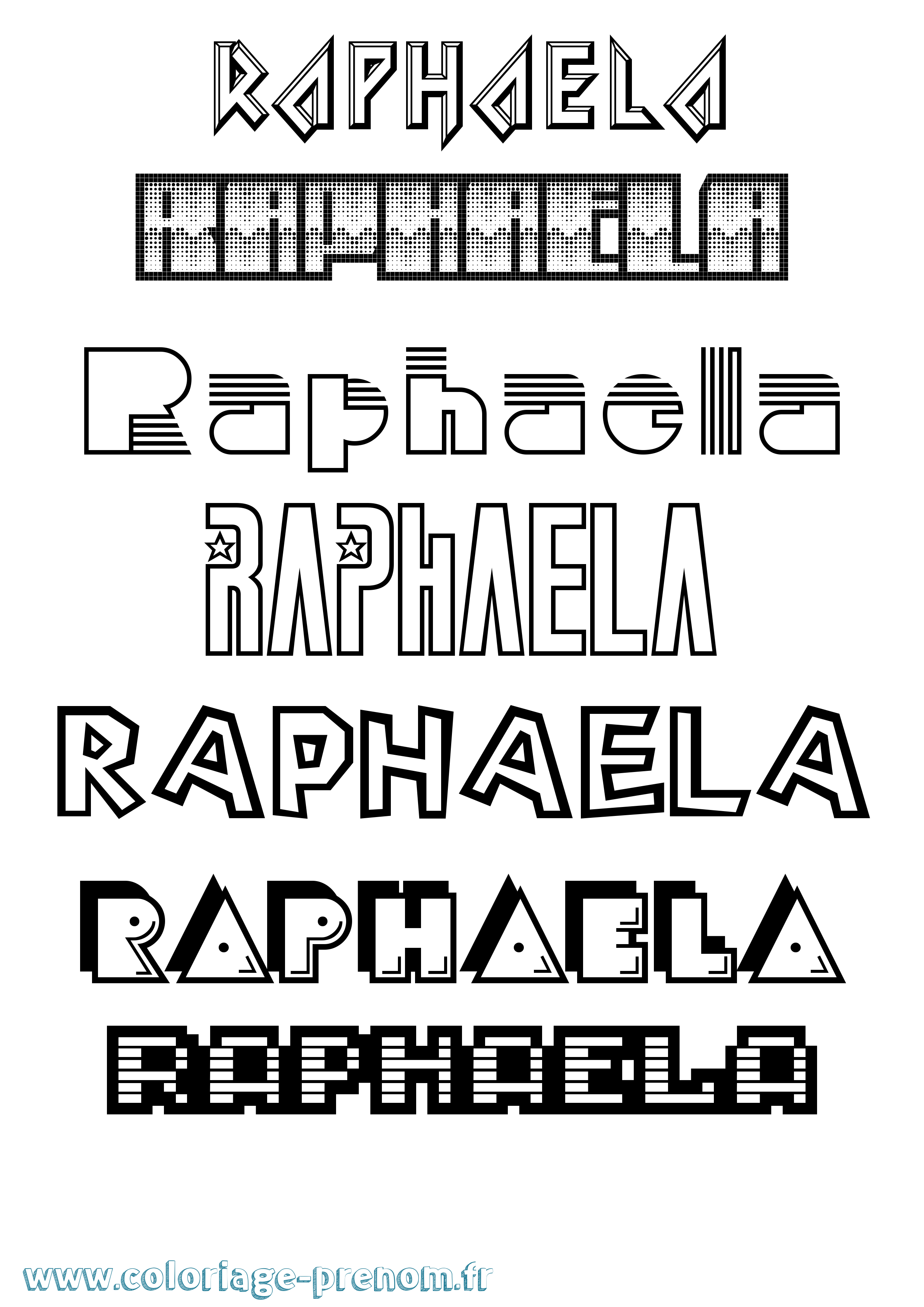 Coloriage Raphaela Jeux Vidéos Coloriage prénom Raphaela Jeux Vidéos