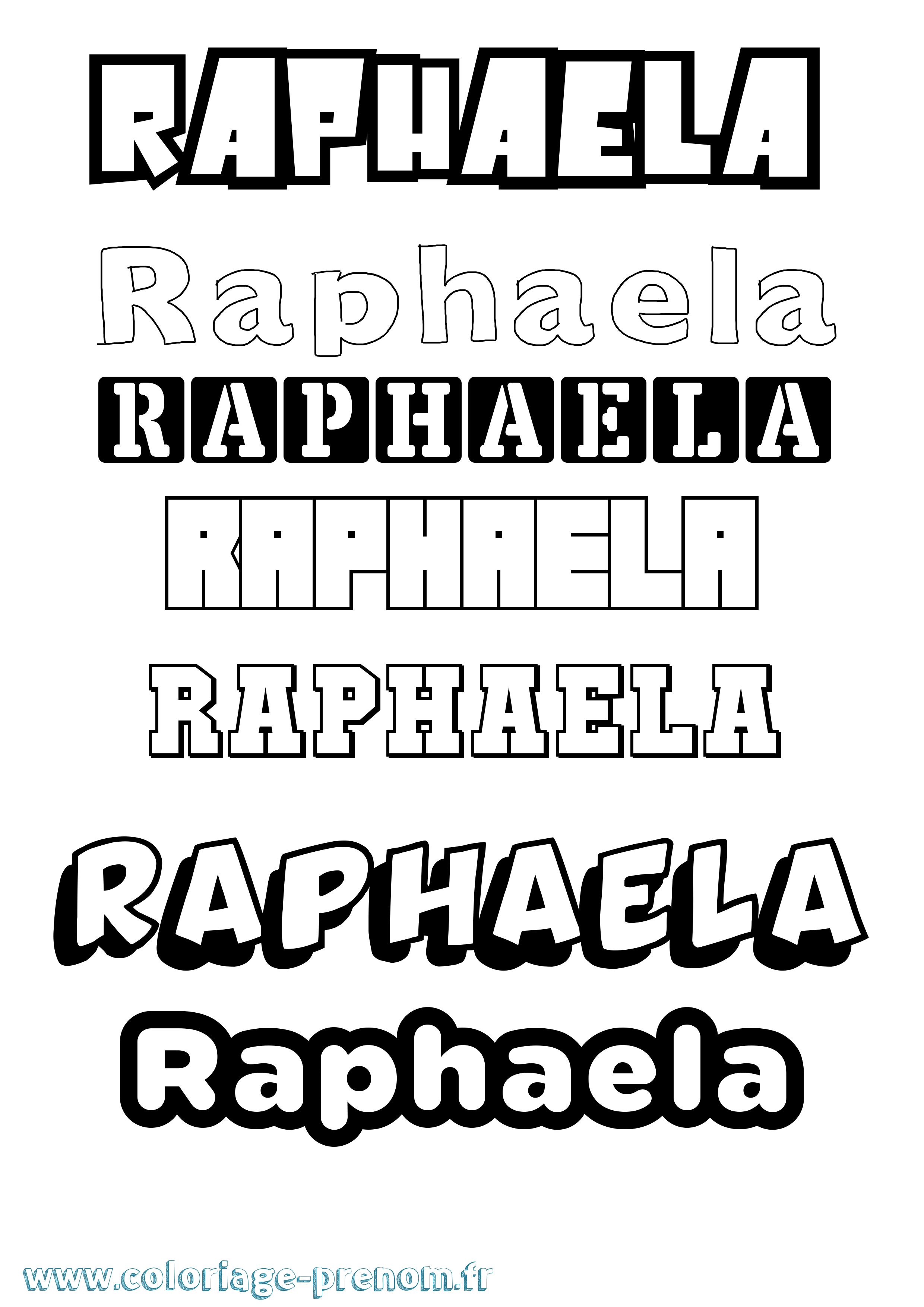 Coloriage Raphaela Simple Coloriage prénom Raphaela Simple