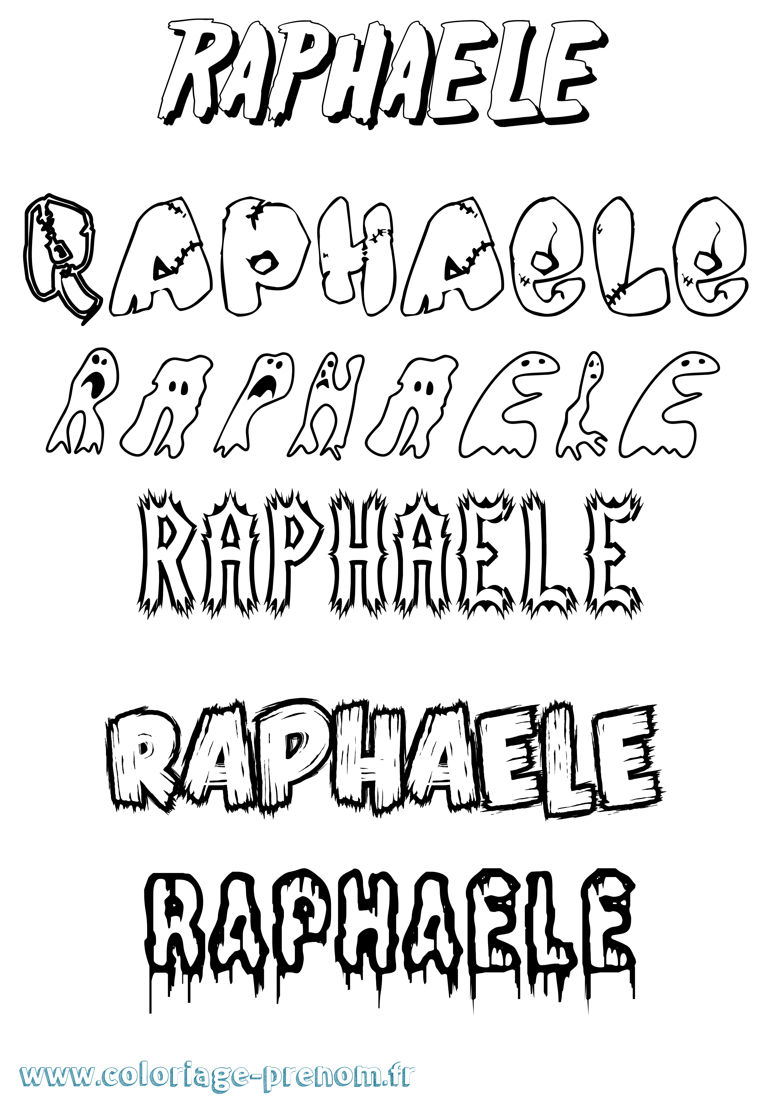 Coloriage Raphaele Frisson Coloriage prénom Raphaele Frisson