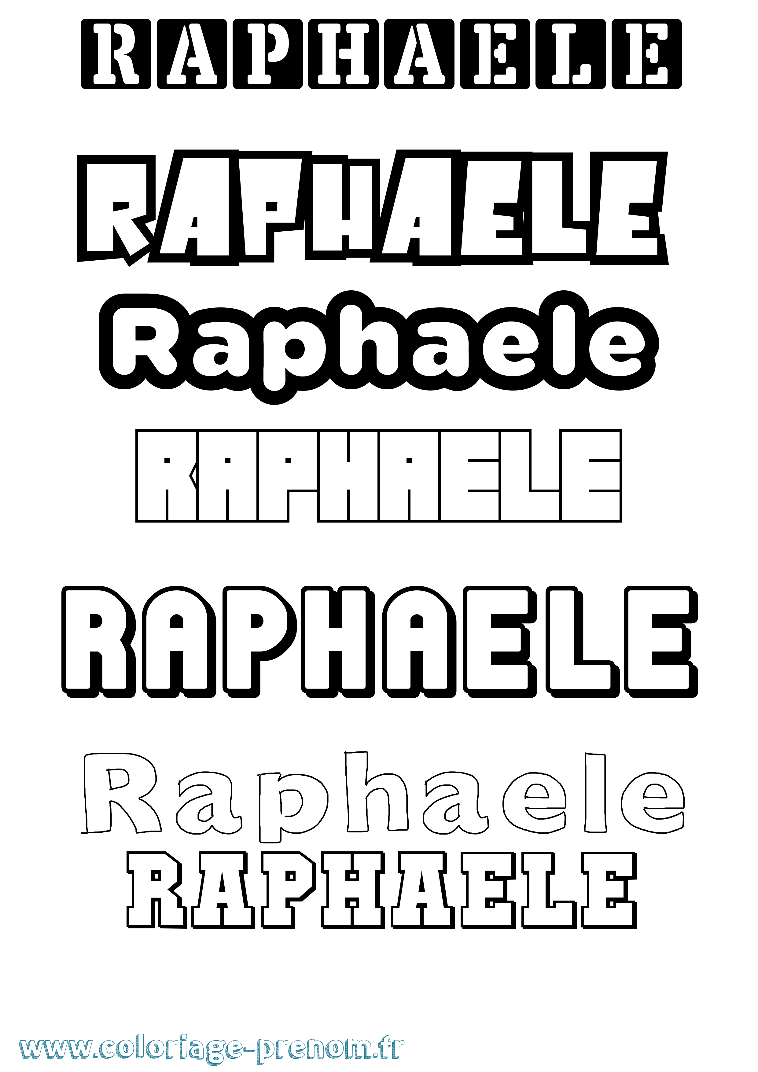 Coloriage Raphaele Simple Coloriage prénom Raphaele Simple
