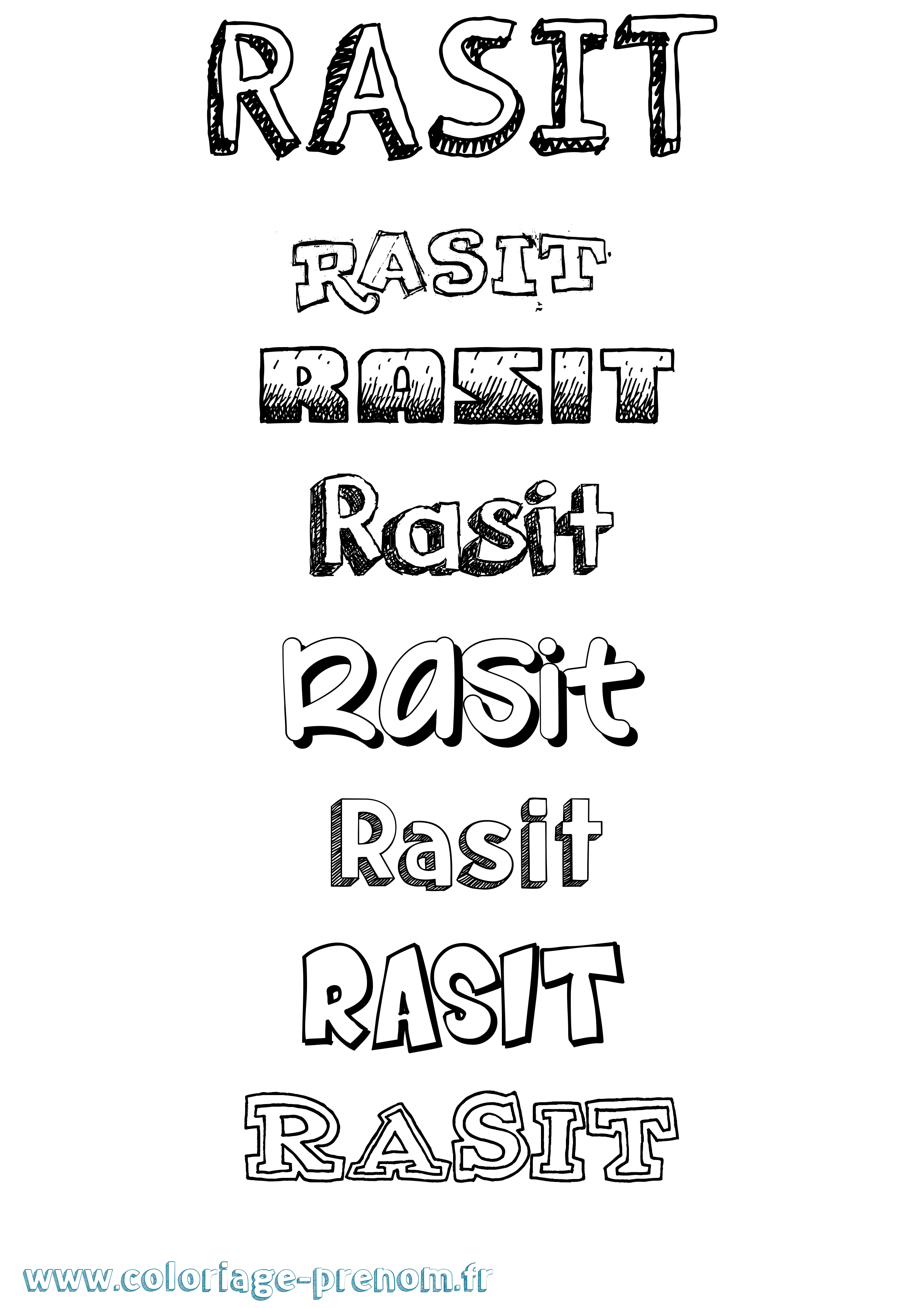 Coloriage Rasit Dessiné Coloriage prénom Rasit Dessiné