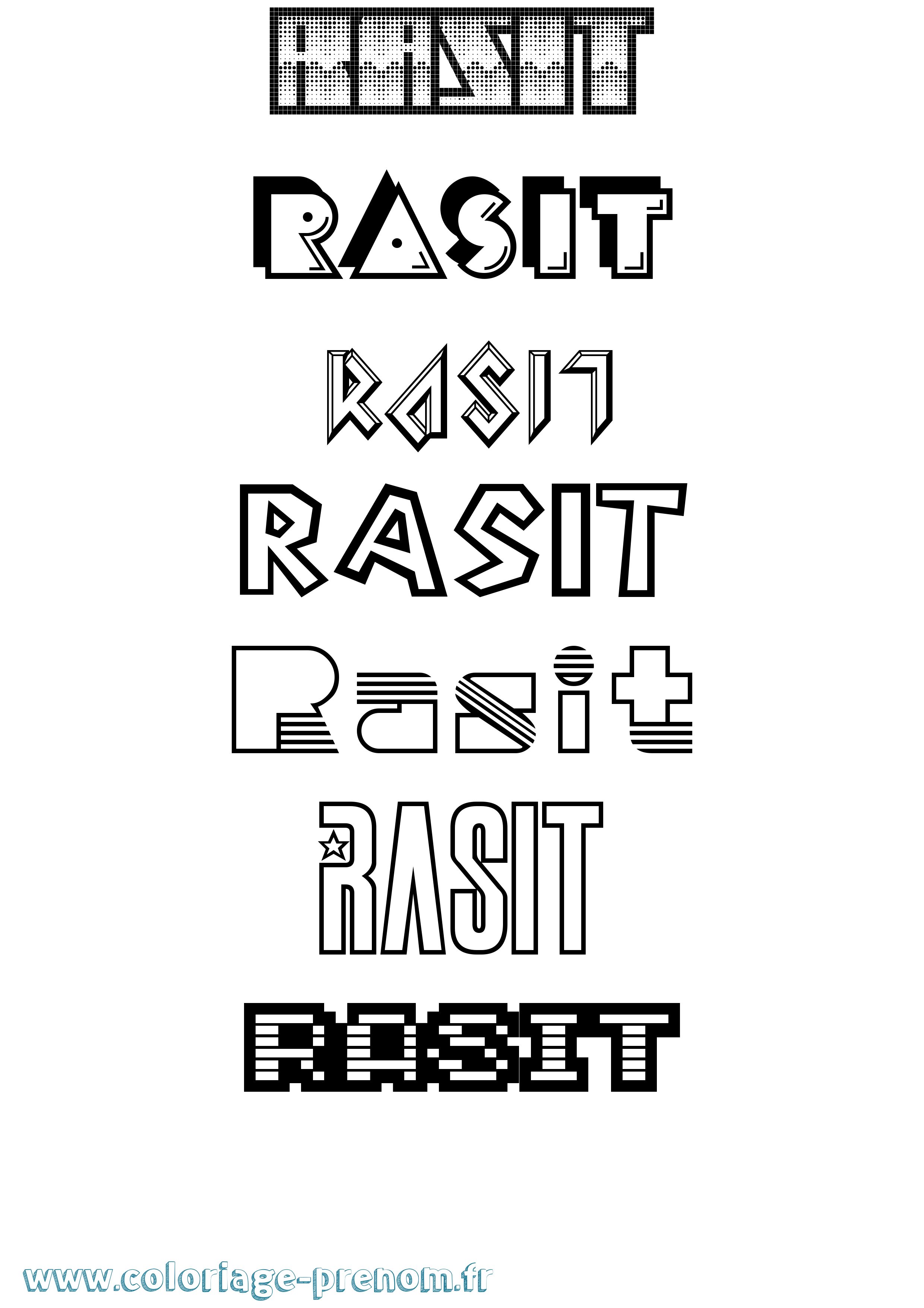 Coloriage Rasit Jeux Vidéos Coloriage prénom Rasit Jeux Vidéos