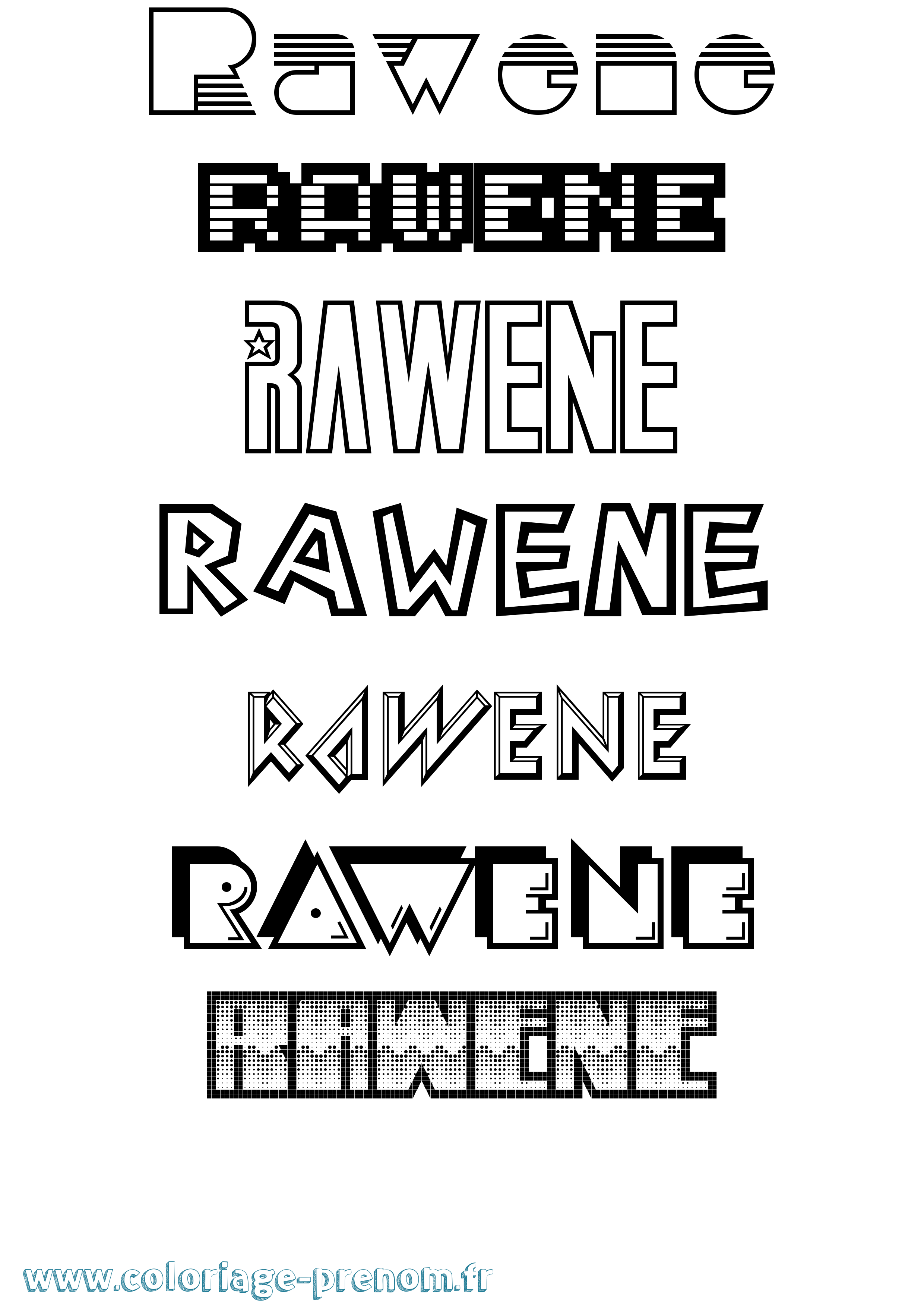 Coloriage Rawene Jeux Vidéos Coloriage prénom Rawene Jeux Vidéos