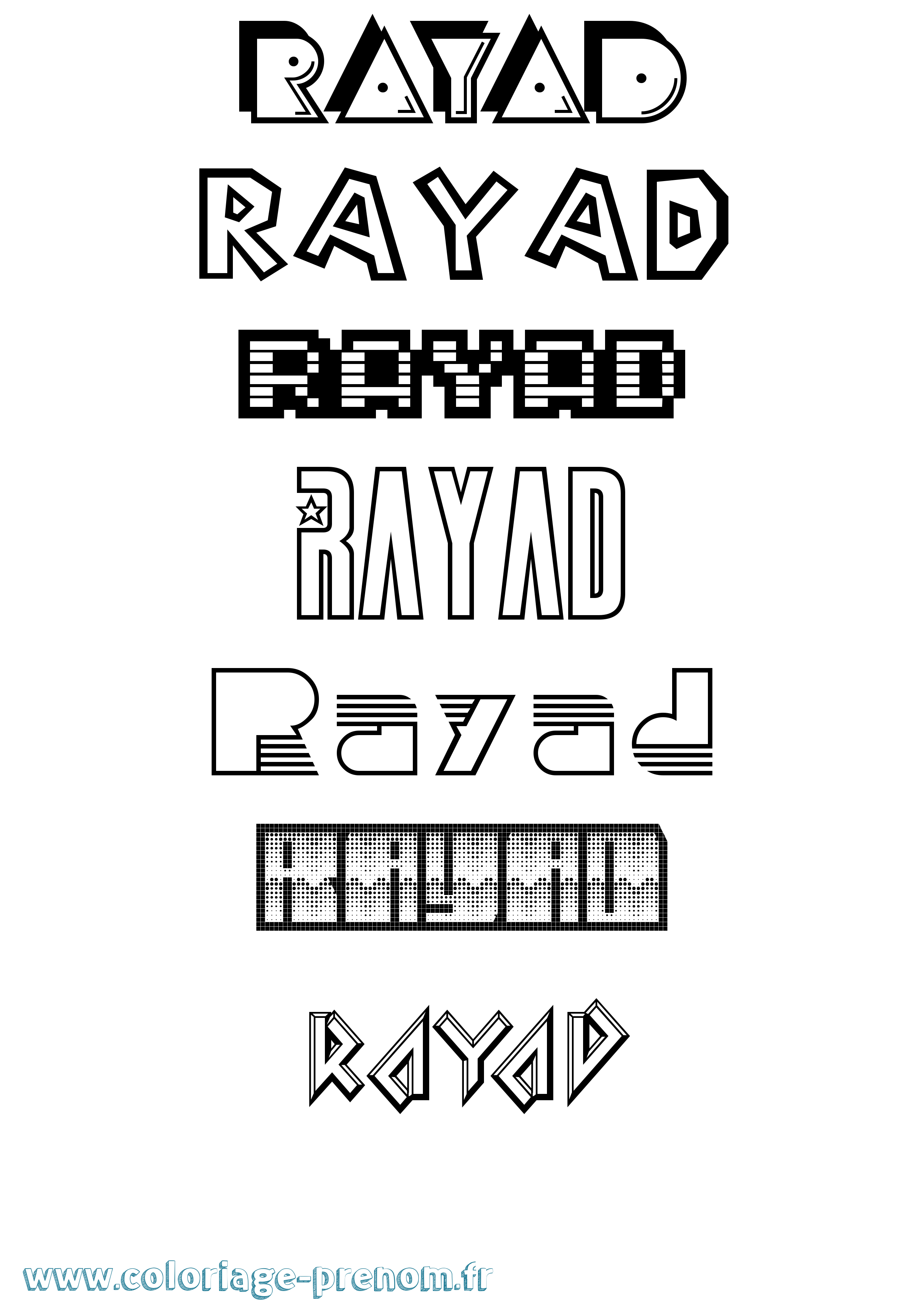Coloriage Rayad Jeux Vidéos Coloriage prénom Rayad Jeux Vidéos