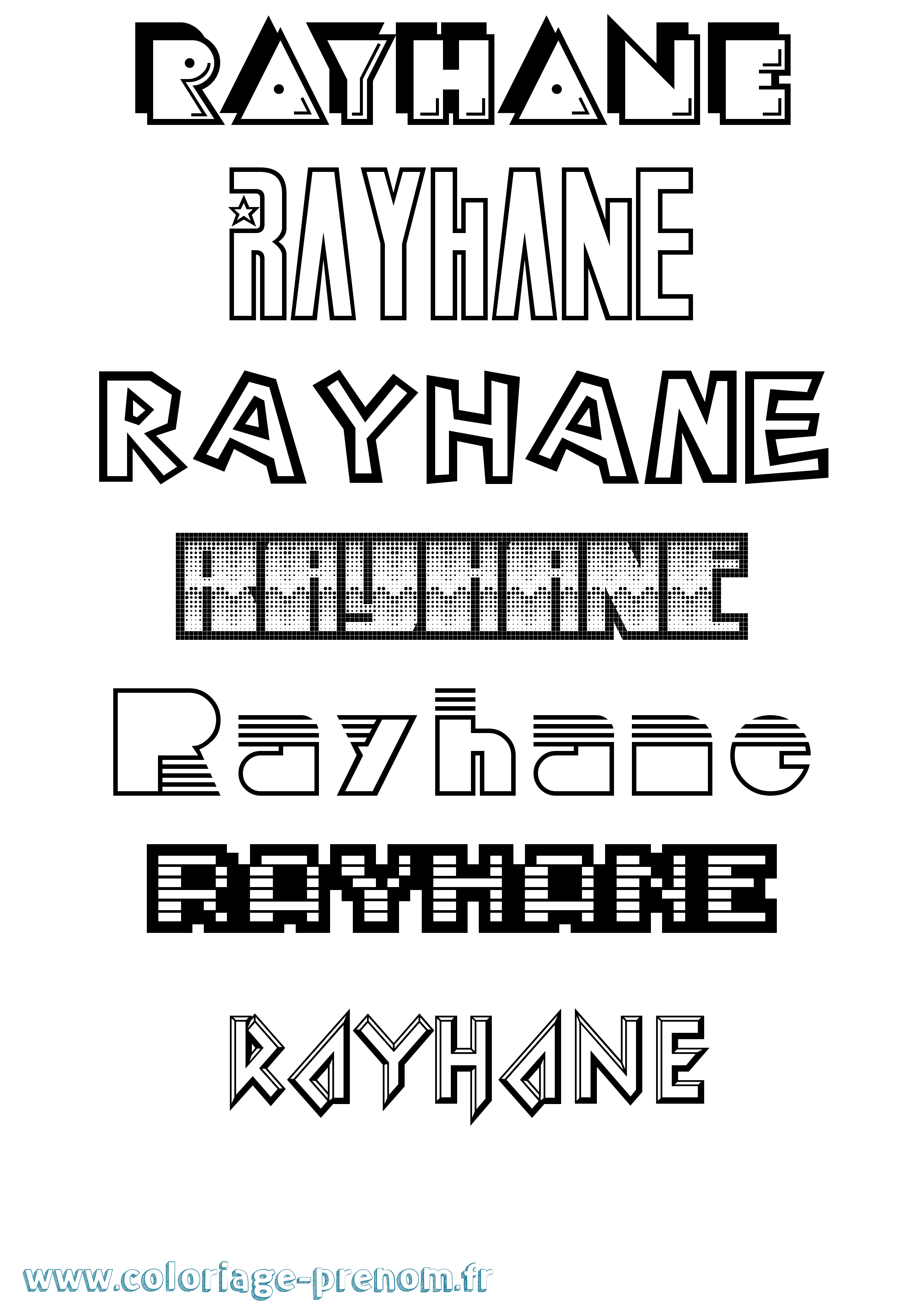 Coloriage Rayhane Jeux Vidéos Coloriage prénom Rayhane Jeux Vidéos