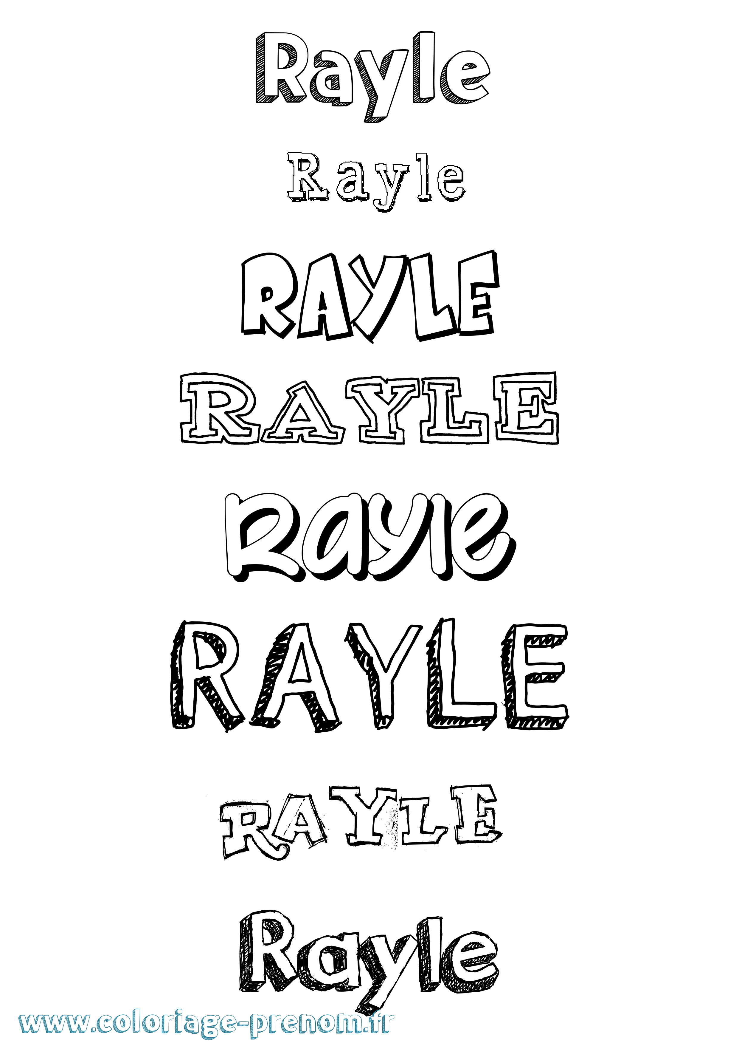 Coloriage Rayle Dessiné Coloriage prénom Rayle Dessiné