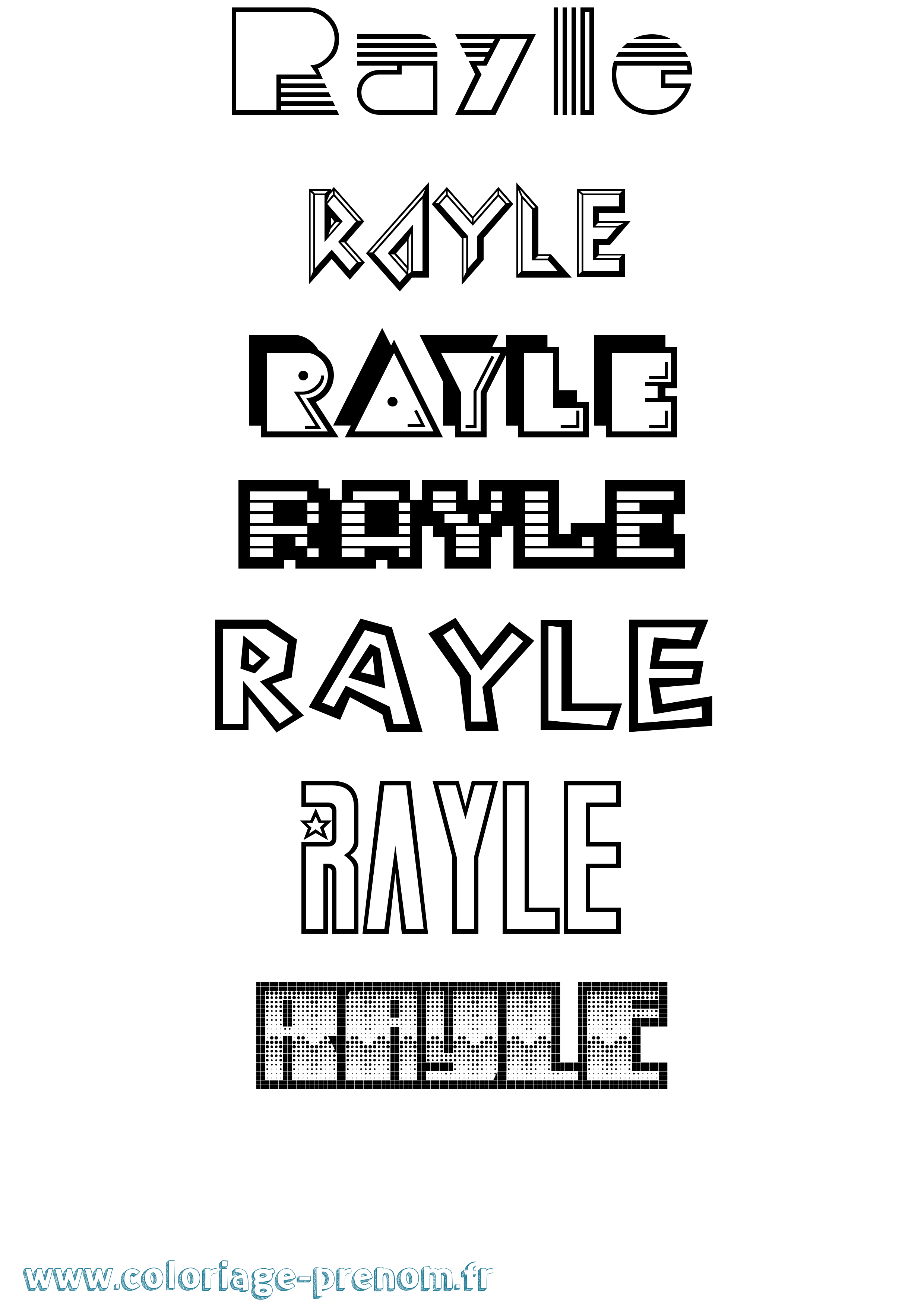 Coloriage Rayle Jeux Vidéos Coloriage prénom Rayle Jeux Vidéos