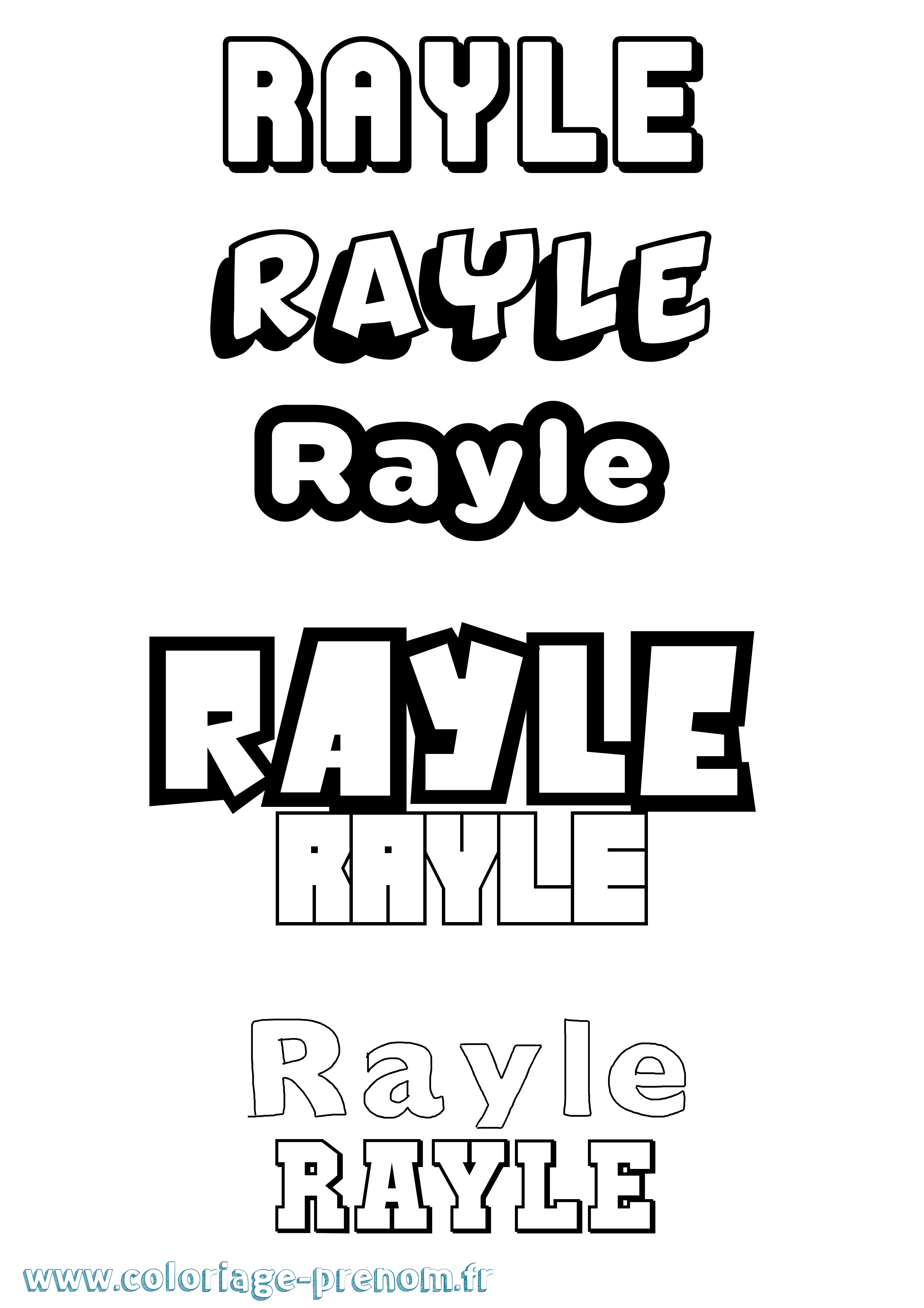 Coloriage Rayle Simple Coloriage prénom Rayle Simple
