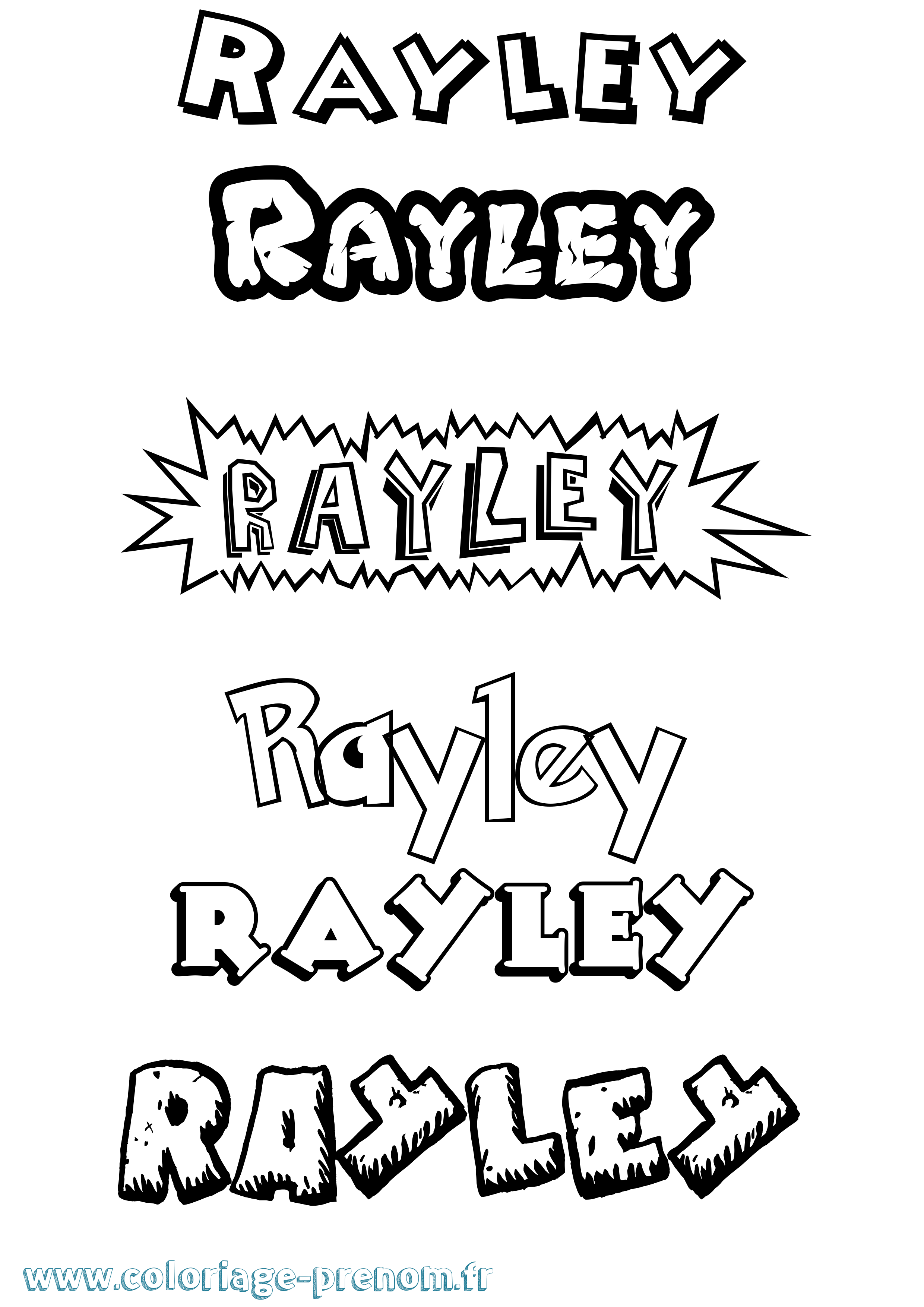 Coloriage Rayley Dessin Animé Coloriage prénom Rayley Dessin Animé