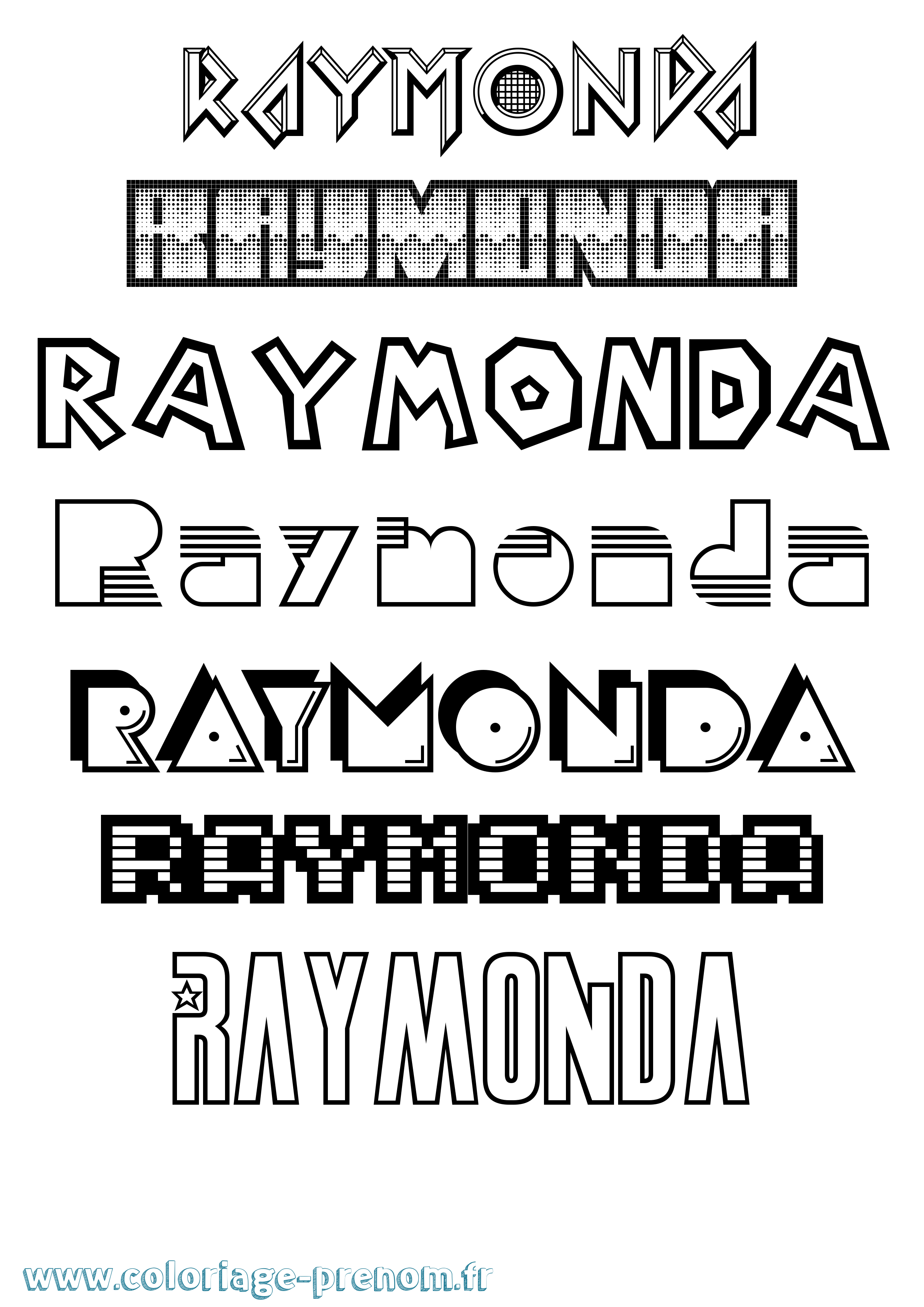 Coloriage Raymonda Jeux Vidéos Coloriage prénom Raymonda Jeux Vidéos