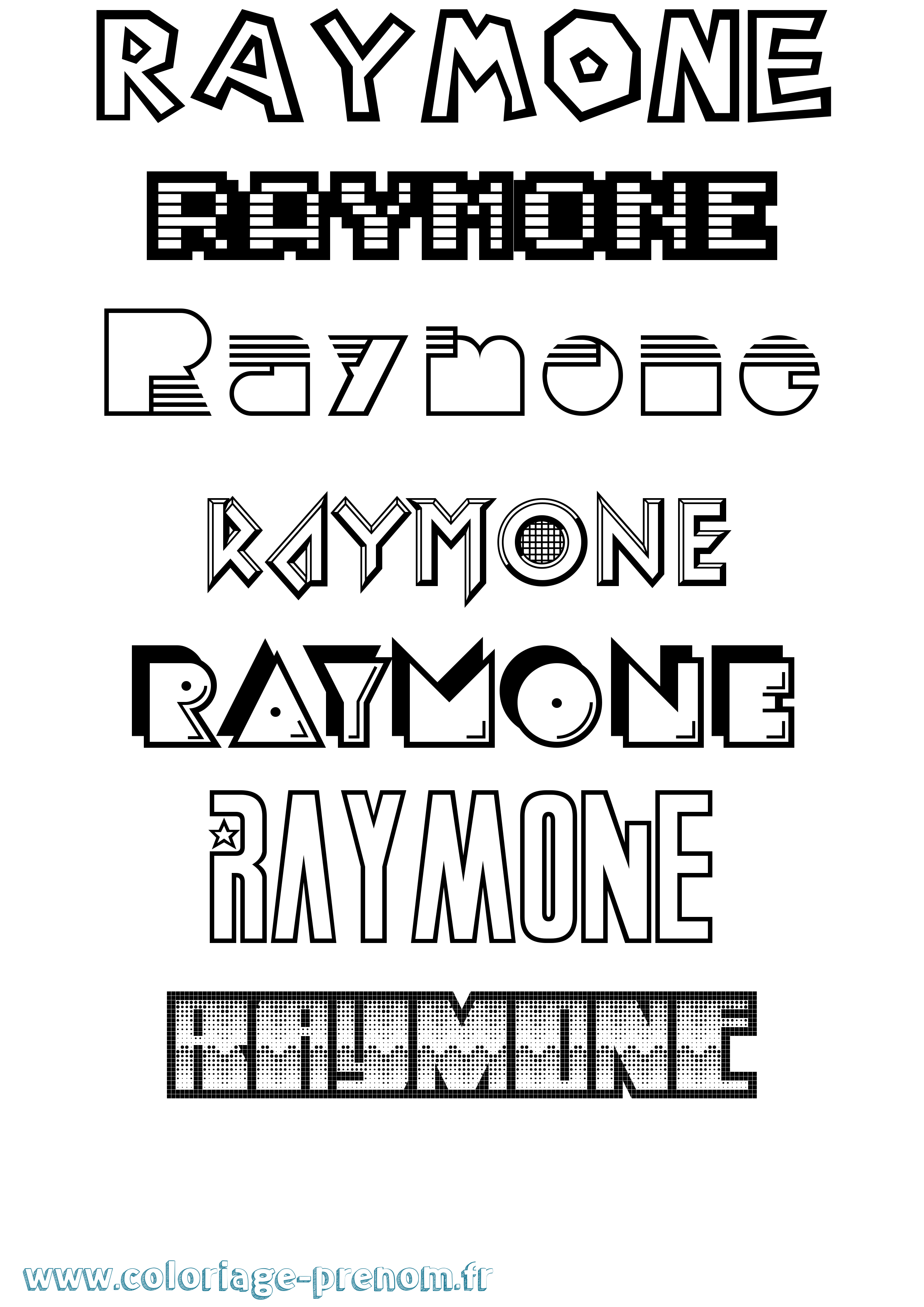 Coloriage Raymone Jeux Vidéos Coloriage prénom Raymone Jeux Vidéos