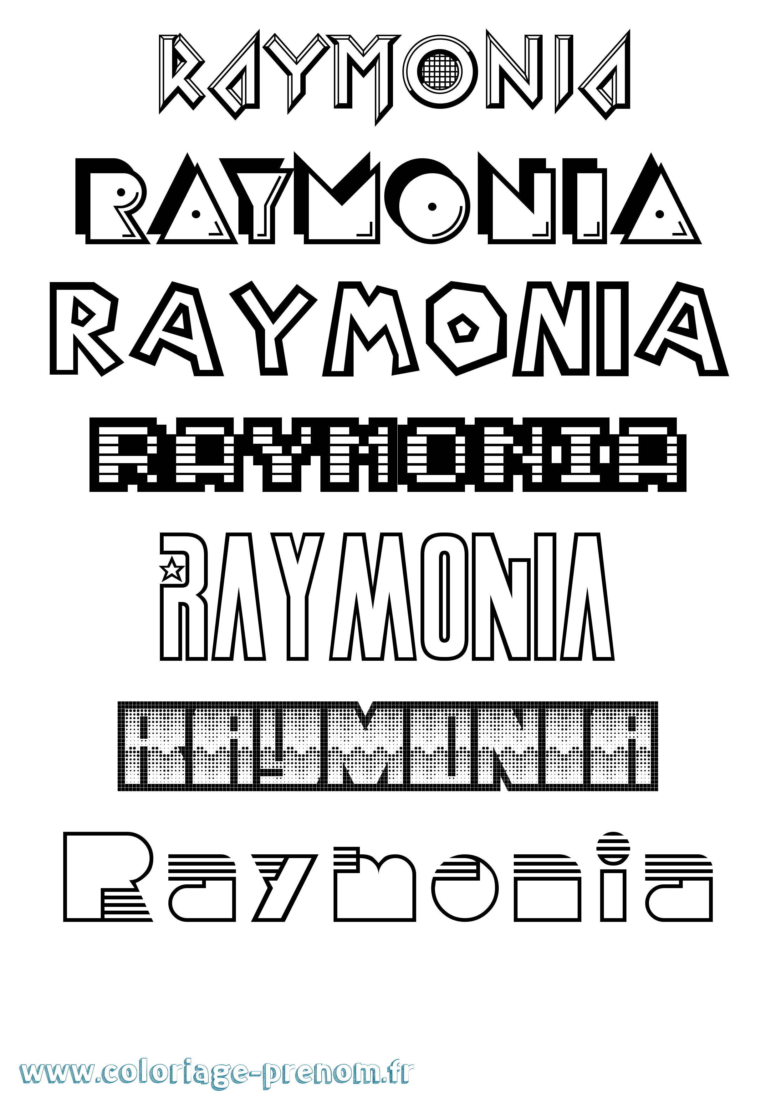 Coloriage Raymonia Jeux Vidéos Coloriage prénom Raymonia Jeux Vidéos