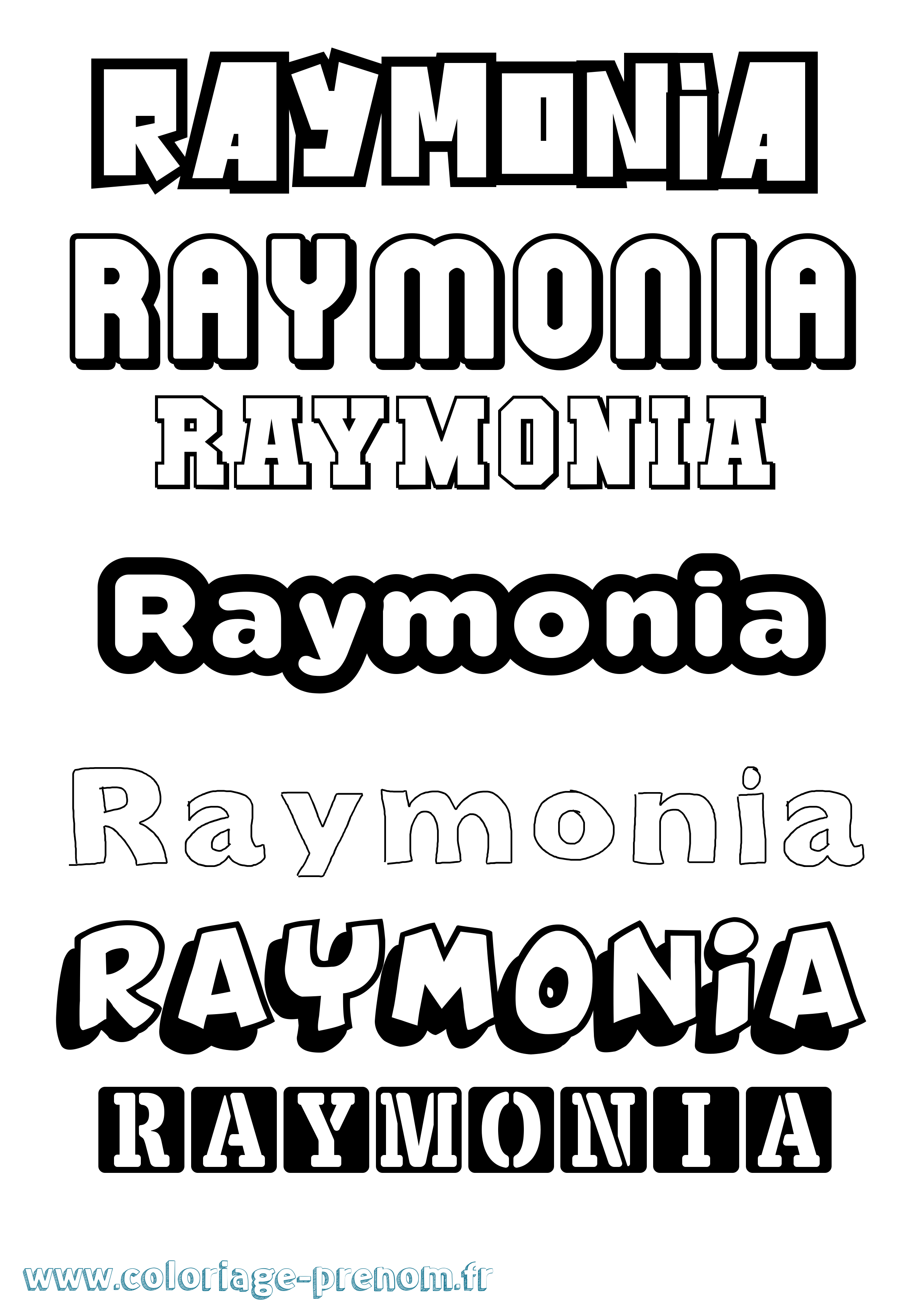 Coloriage Raymonia Simple Coloriage prénom Raymonia Simple