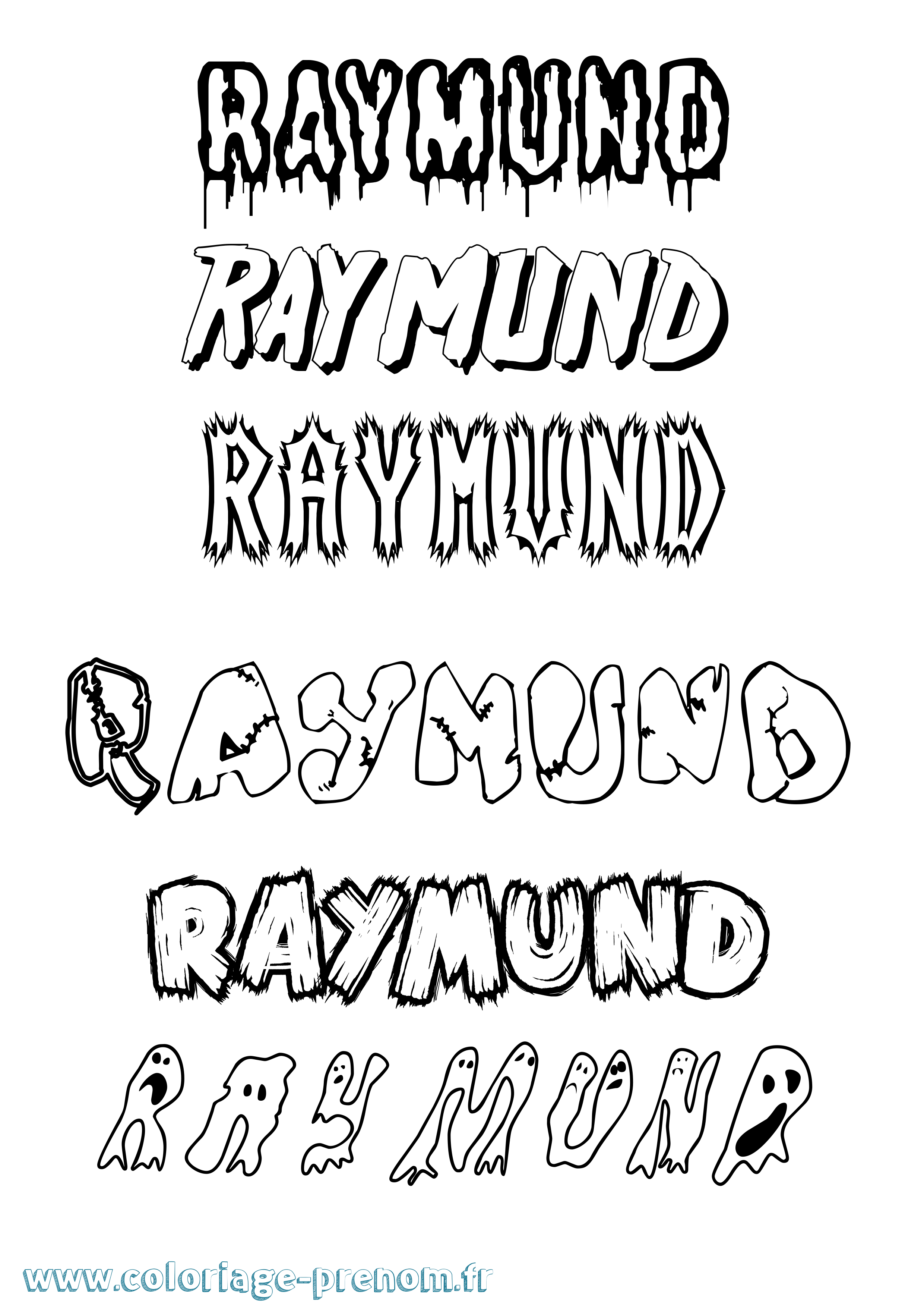 Coloriage Raymund Frisson Coloriage prénom Raymund Frisson
