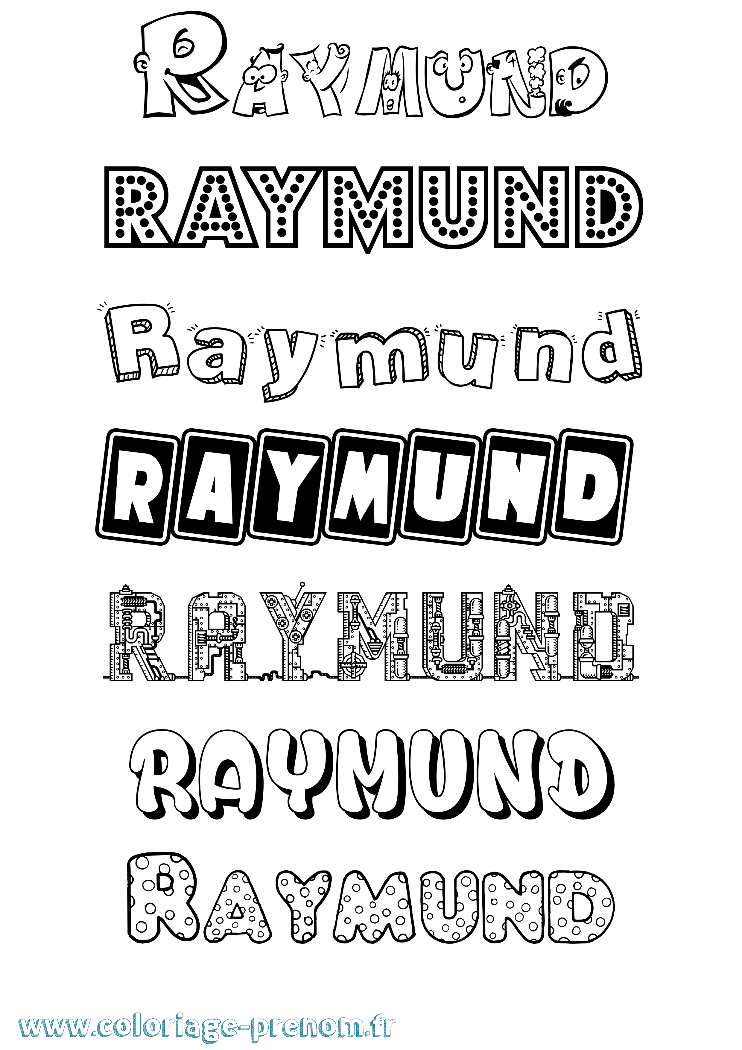 Coloriage Raymund Fun Coloriage prénom Raymund Fun