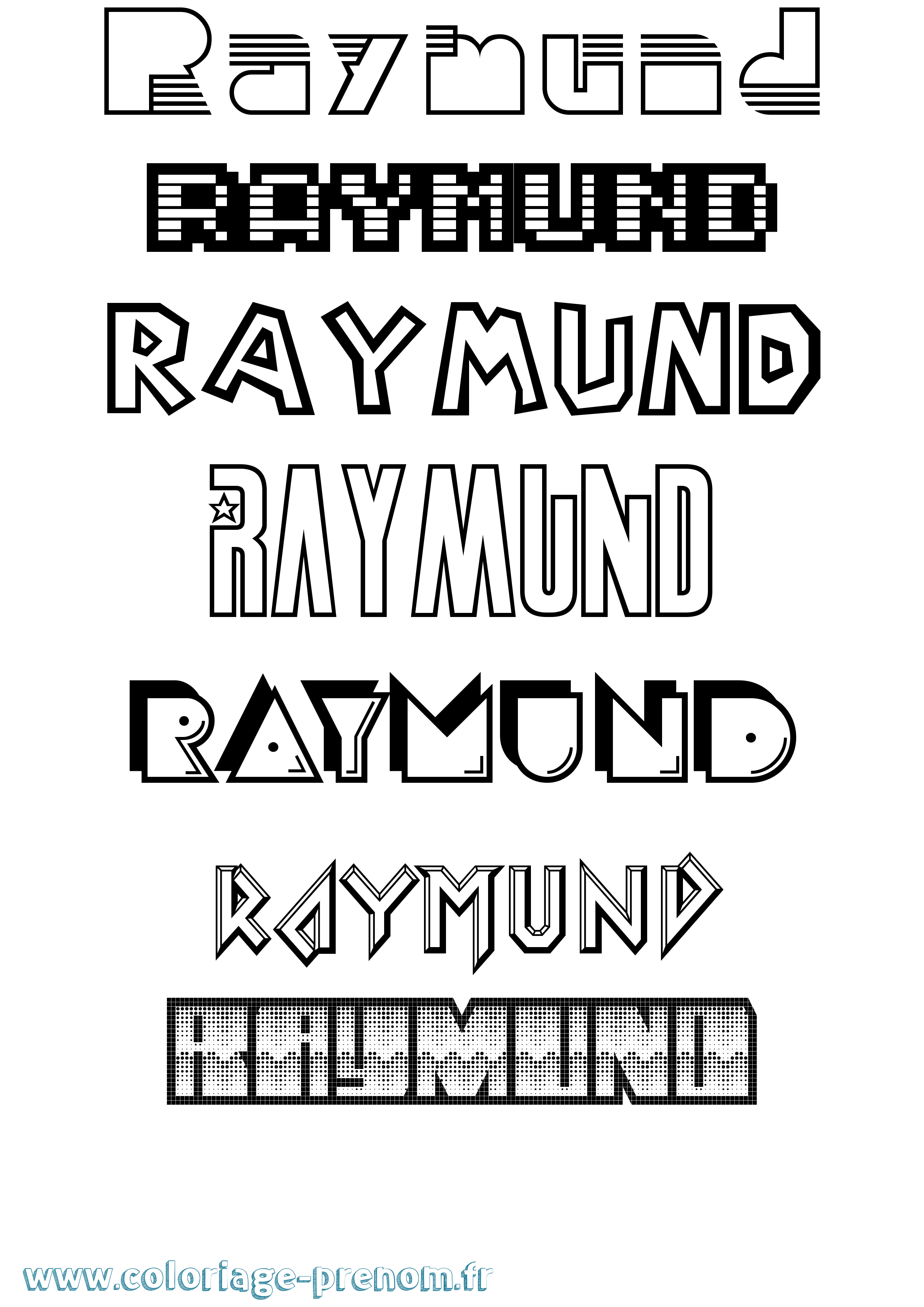 Coloriage Raymund Jeux Vidéos Coloriage prénom Raymund Jeux Vidéos