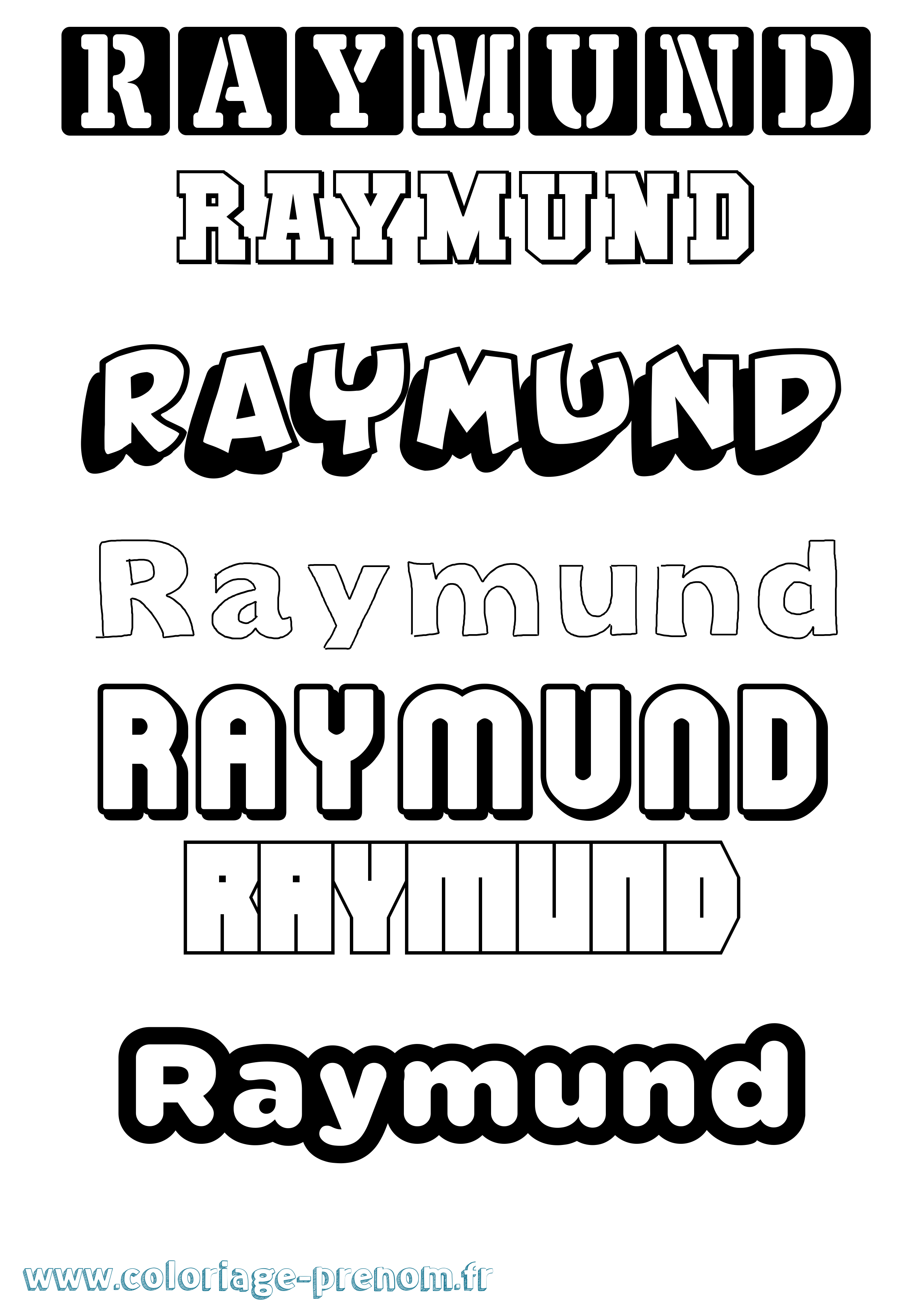 Coloriage Raymund Simple Coloriage prénom Raymund Simple
