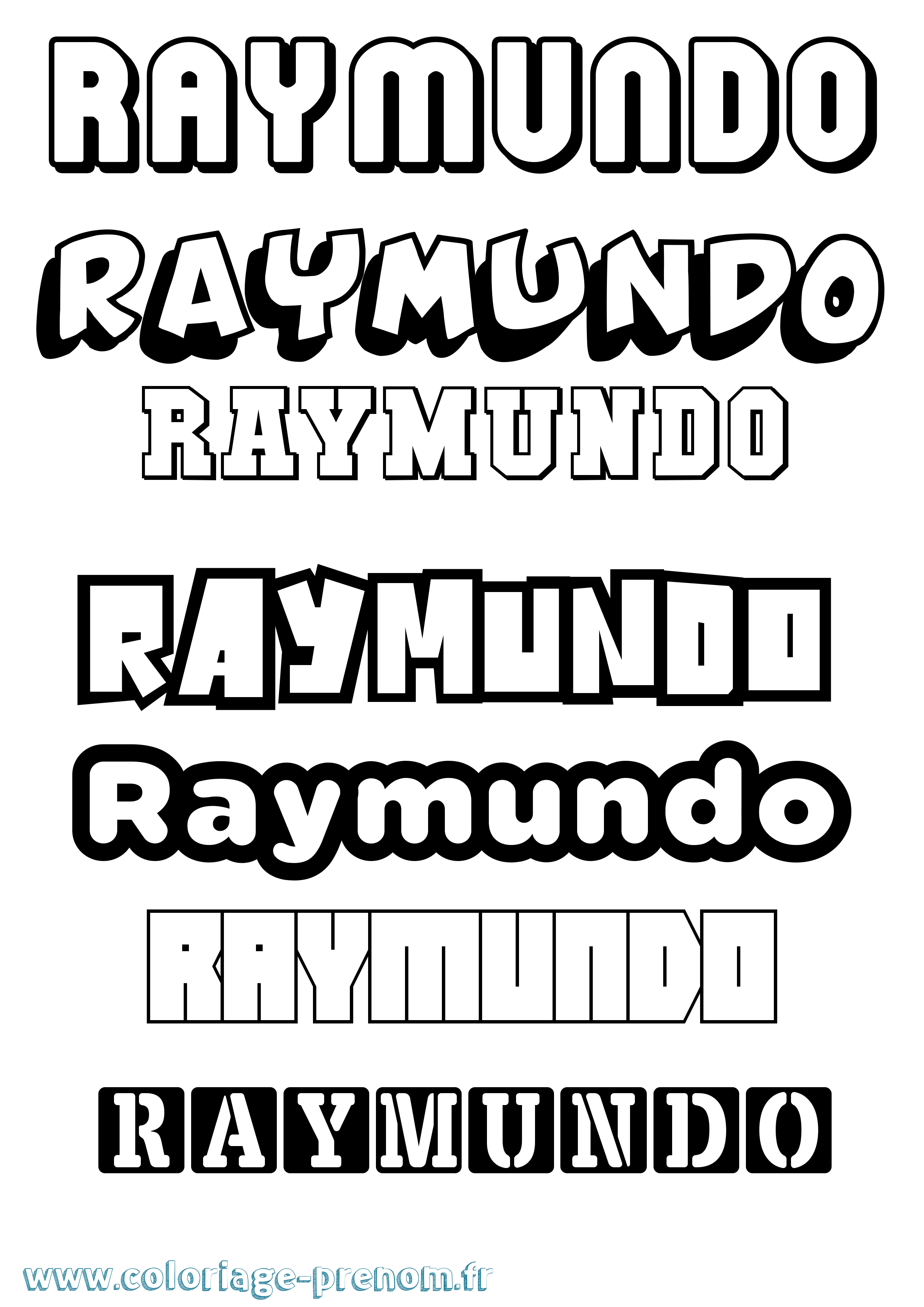 Coloriage Raymundo Simple Coloriage prénom Raymundo Simple