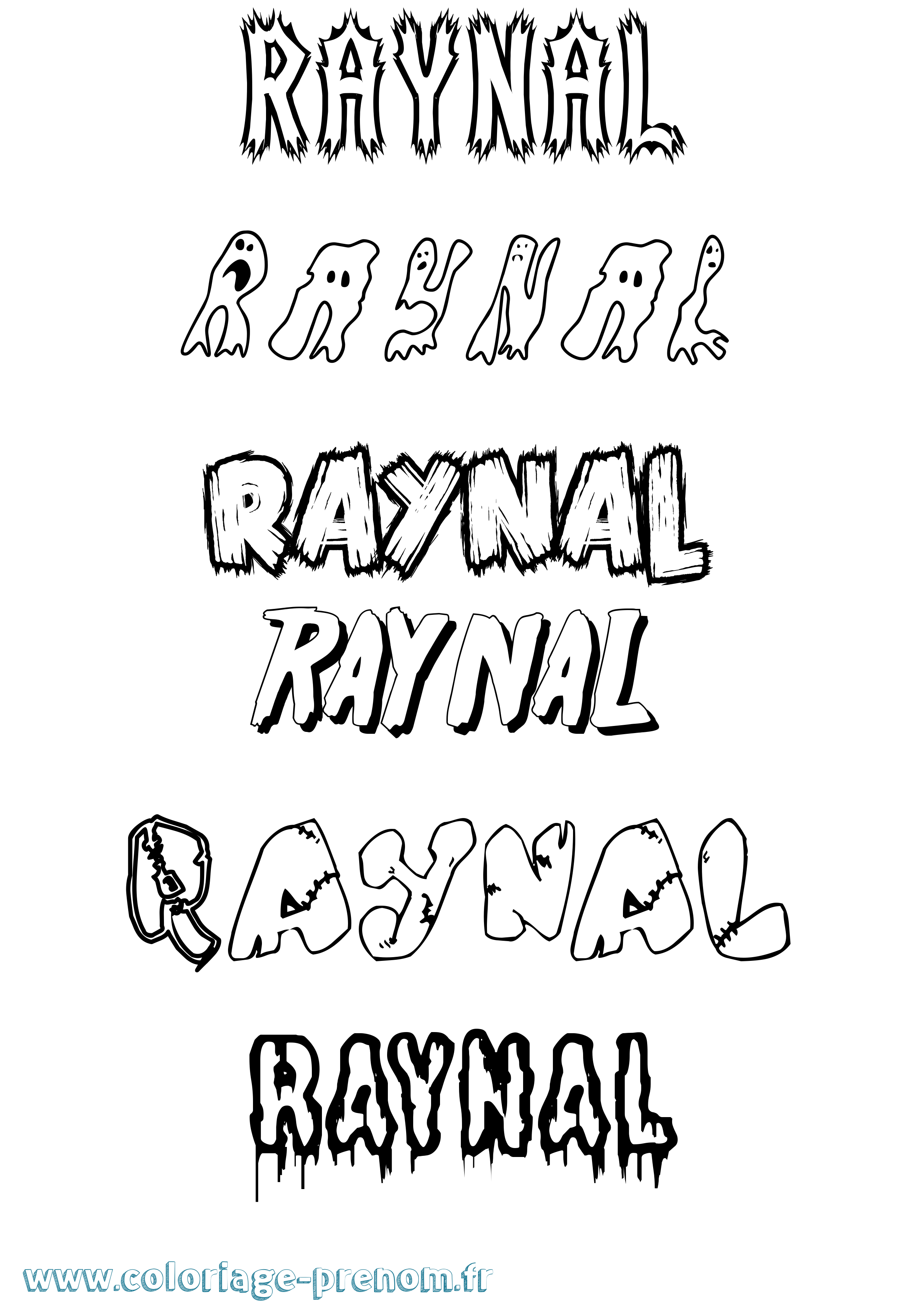 Coloriage Raynal Frisson Coloriage prénom Raynal Frisson