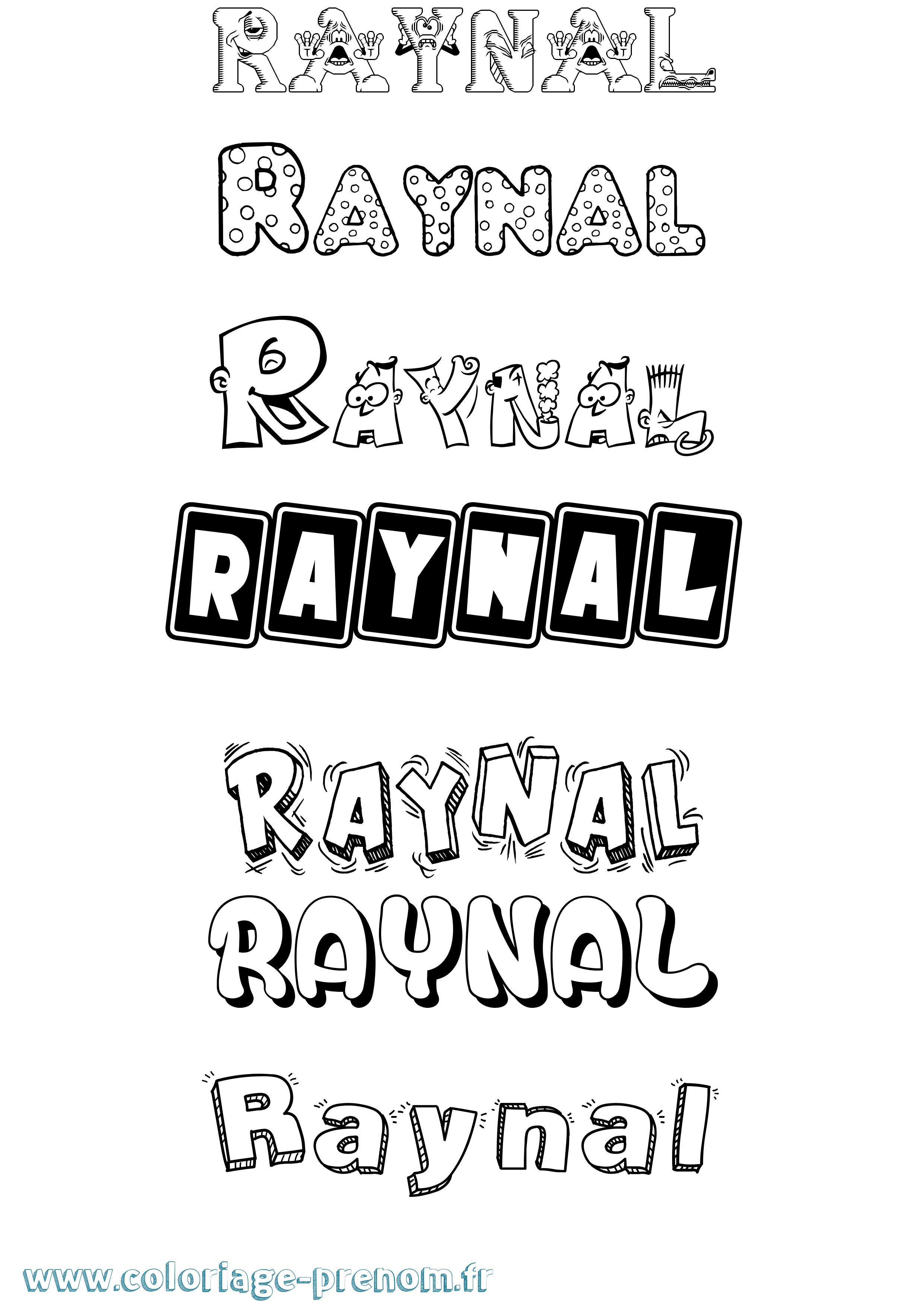 Coloriage Raynal Fun Coloriage prénom Raynal Fun