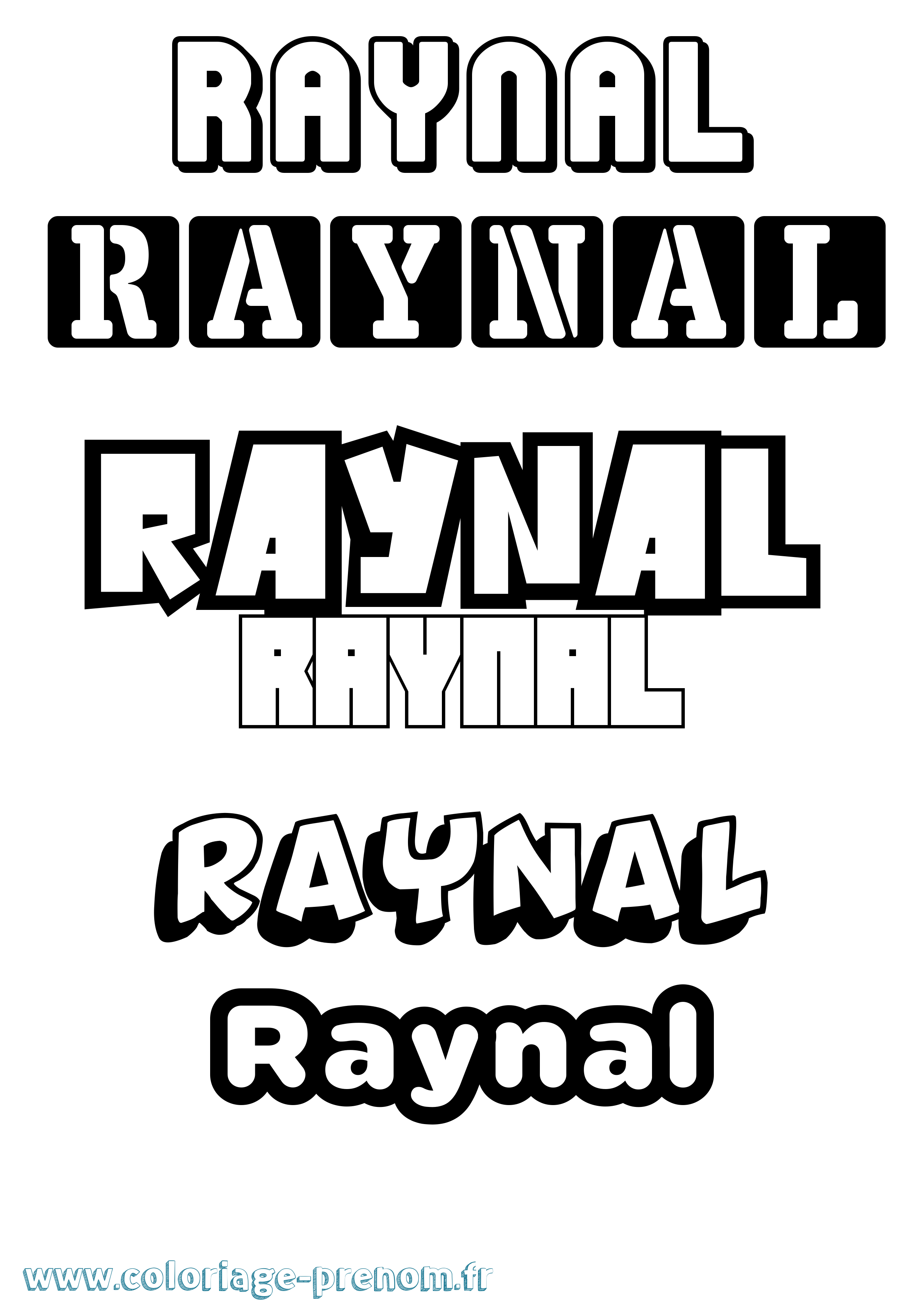 Coloriage Raynal Simple Coloriage prénom Raynal Simple