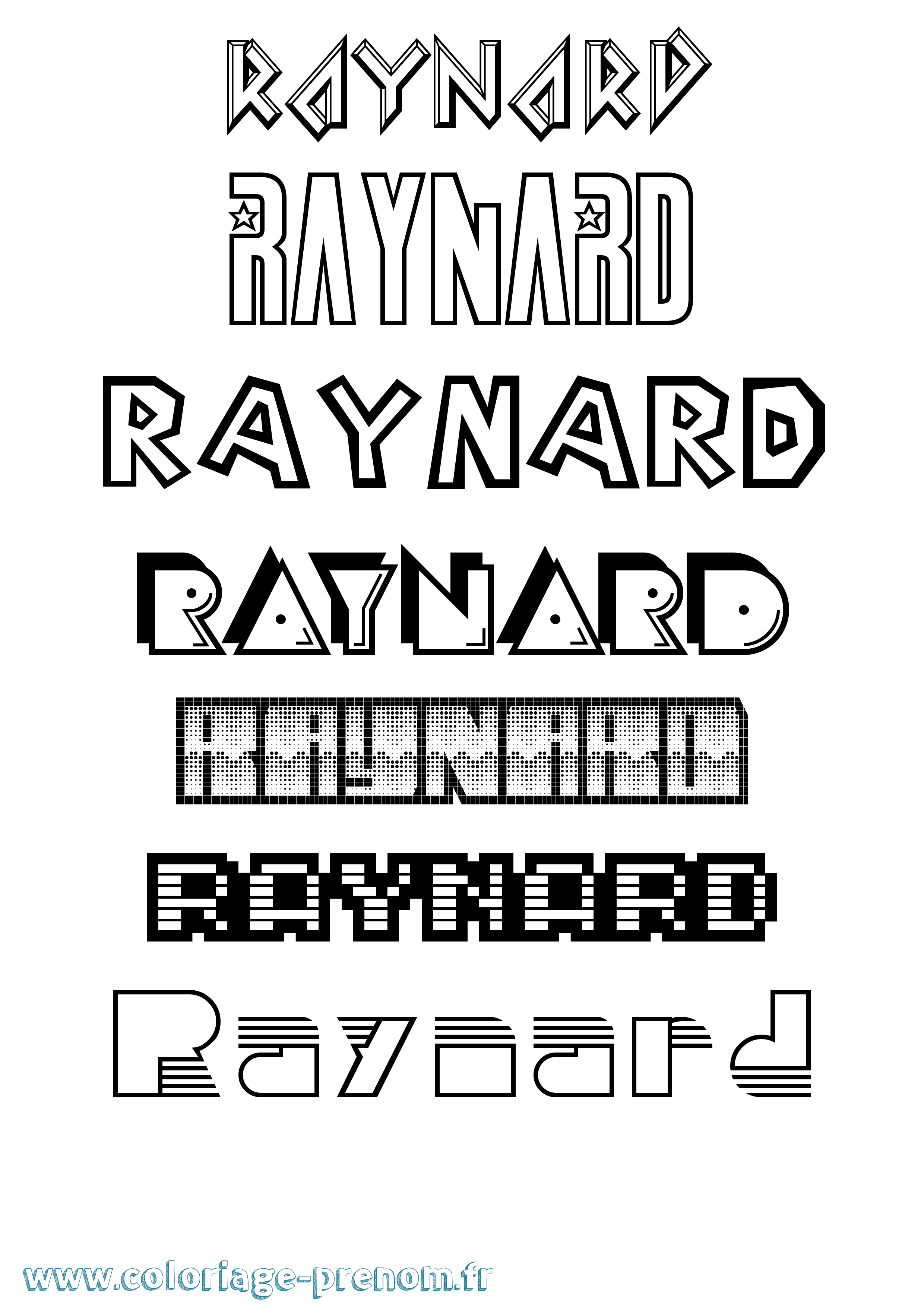 Coloriage Raynard Jeux Vidéos Coloriage prénom Raynard Jeux Vidéos