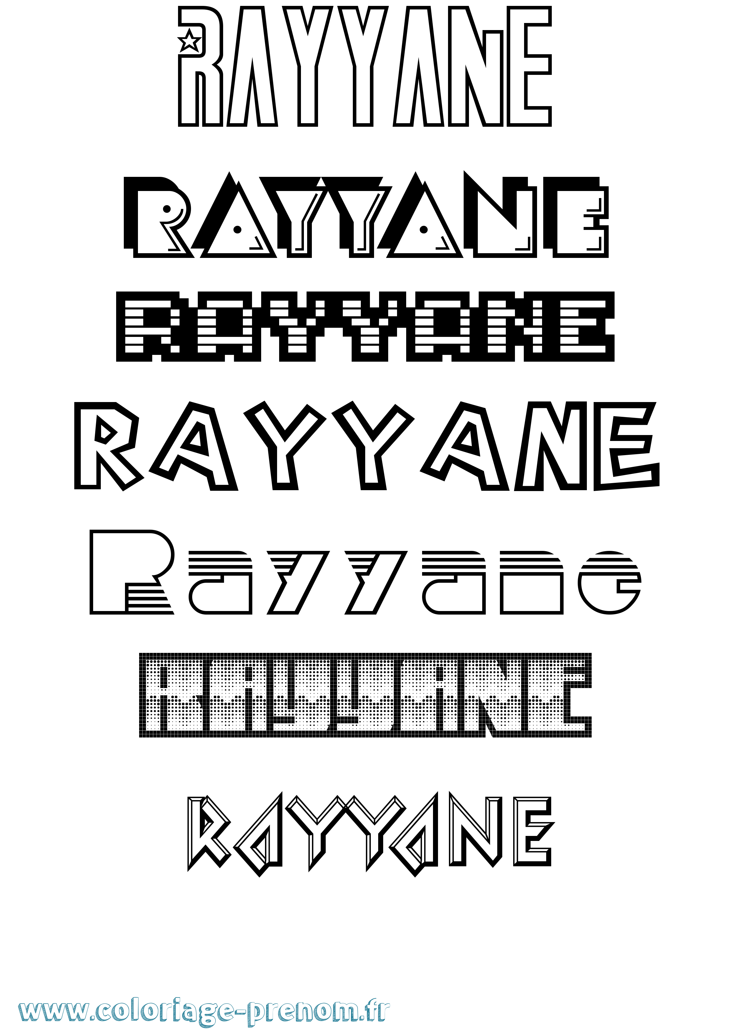 Coloriage Rayyane Jeux Vidéos Coloriage prénom Rayyane Jeux Vidéos