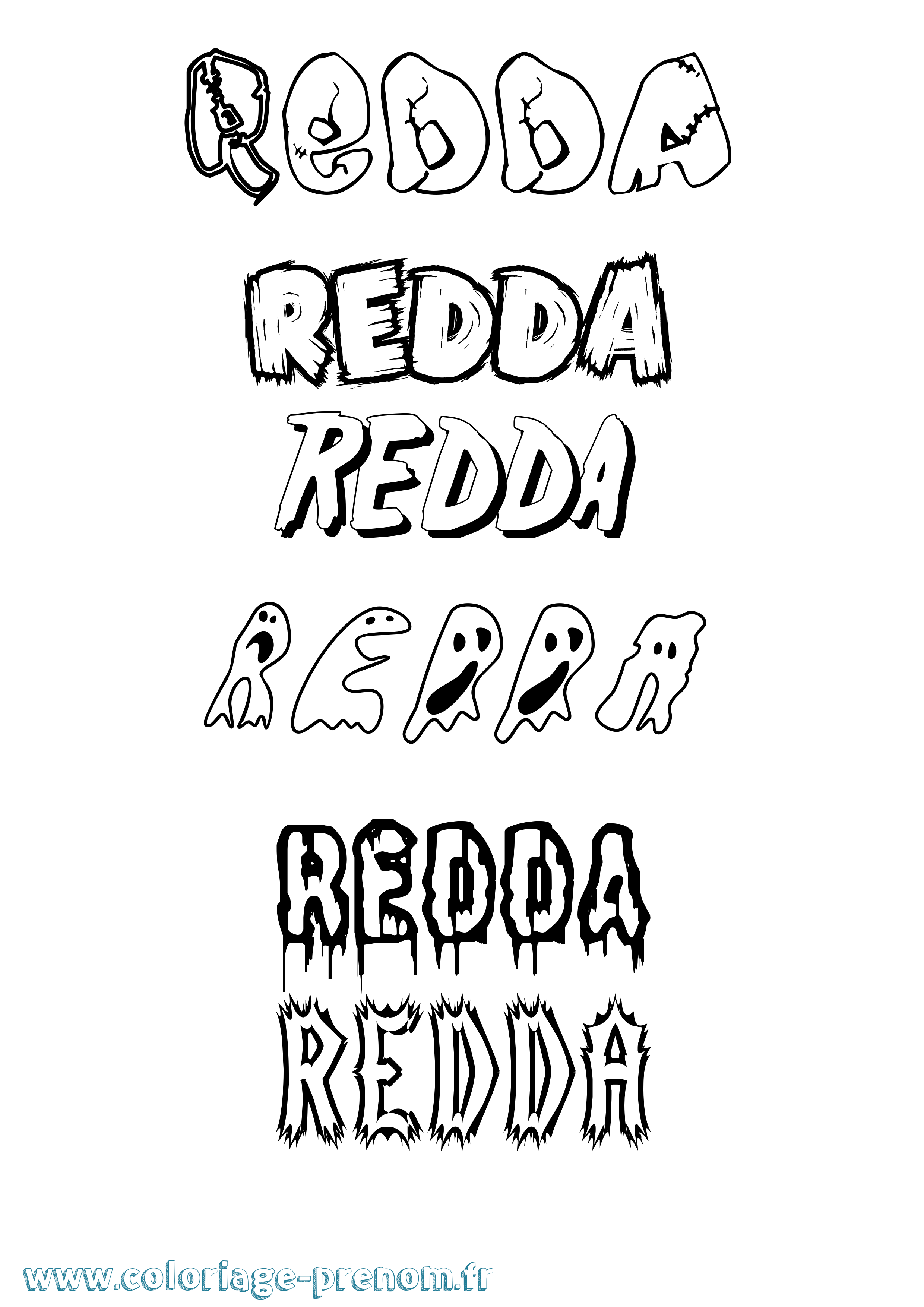 Coloriage Redda Frisson Coloriage prénom Redda Frisson