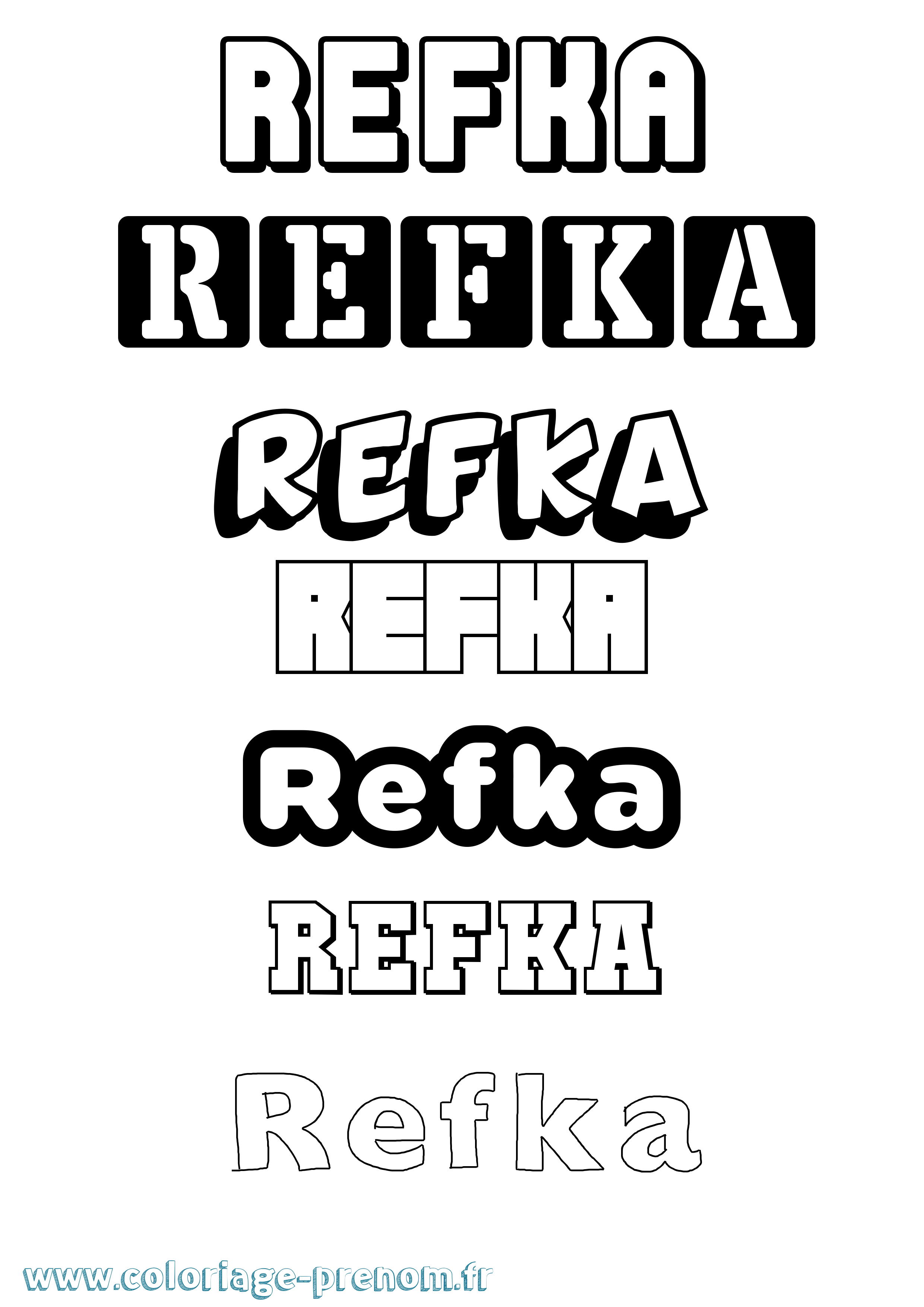 Coloriage Refka Simple Coloriage prénom Refka Simple