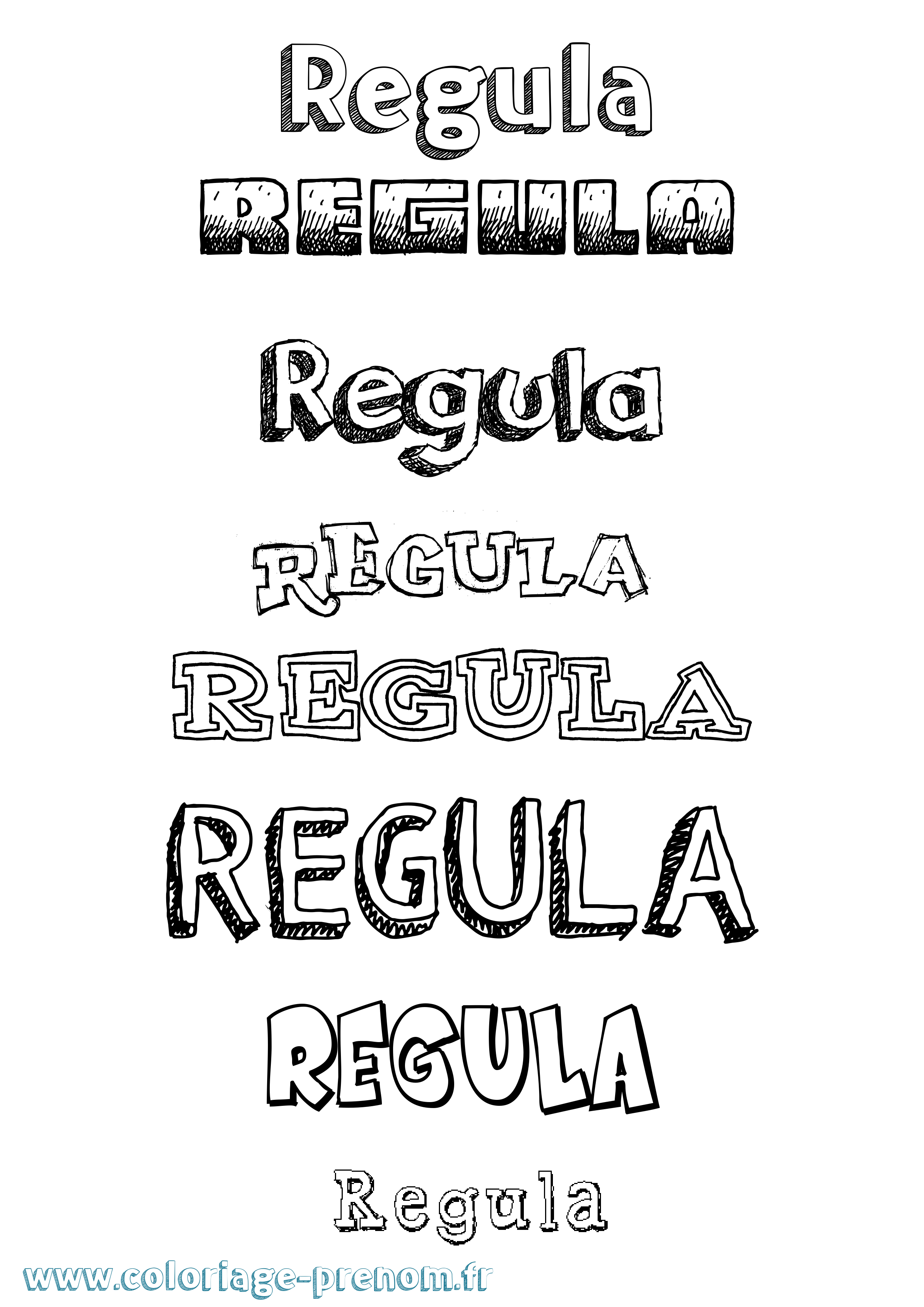 Coloriage Regula Dessiné Coloriage prénom Regula Dessiné