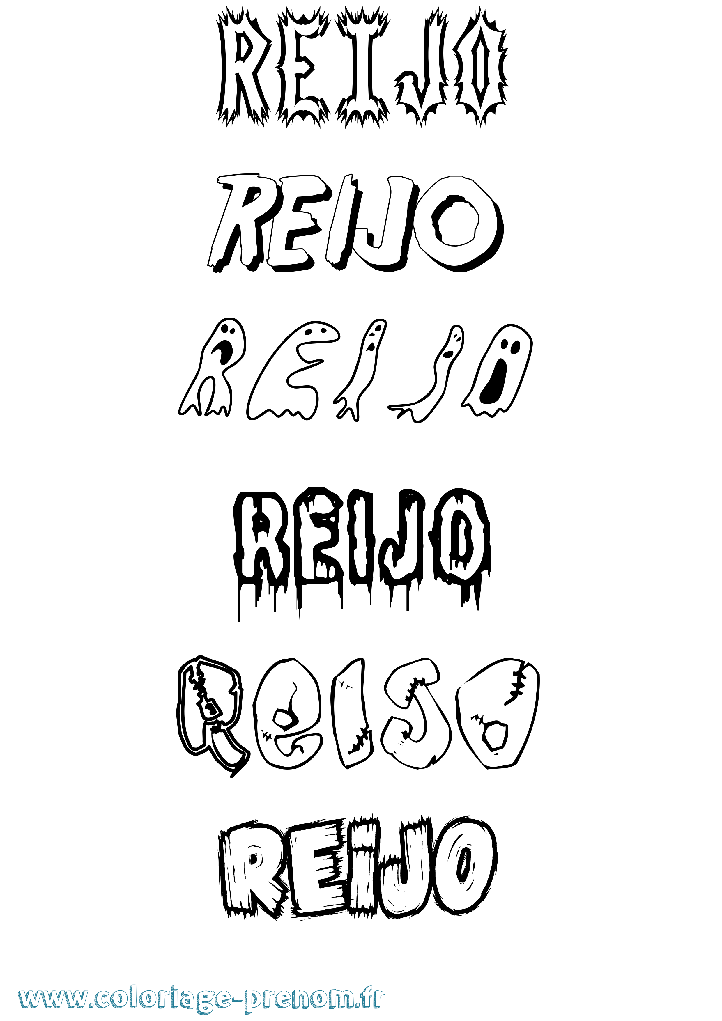 Coloriage Reijo Frisson Coloriage prénom Reijo Frisson