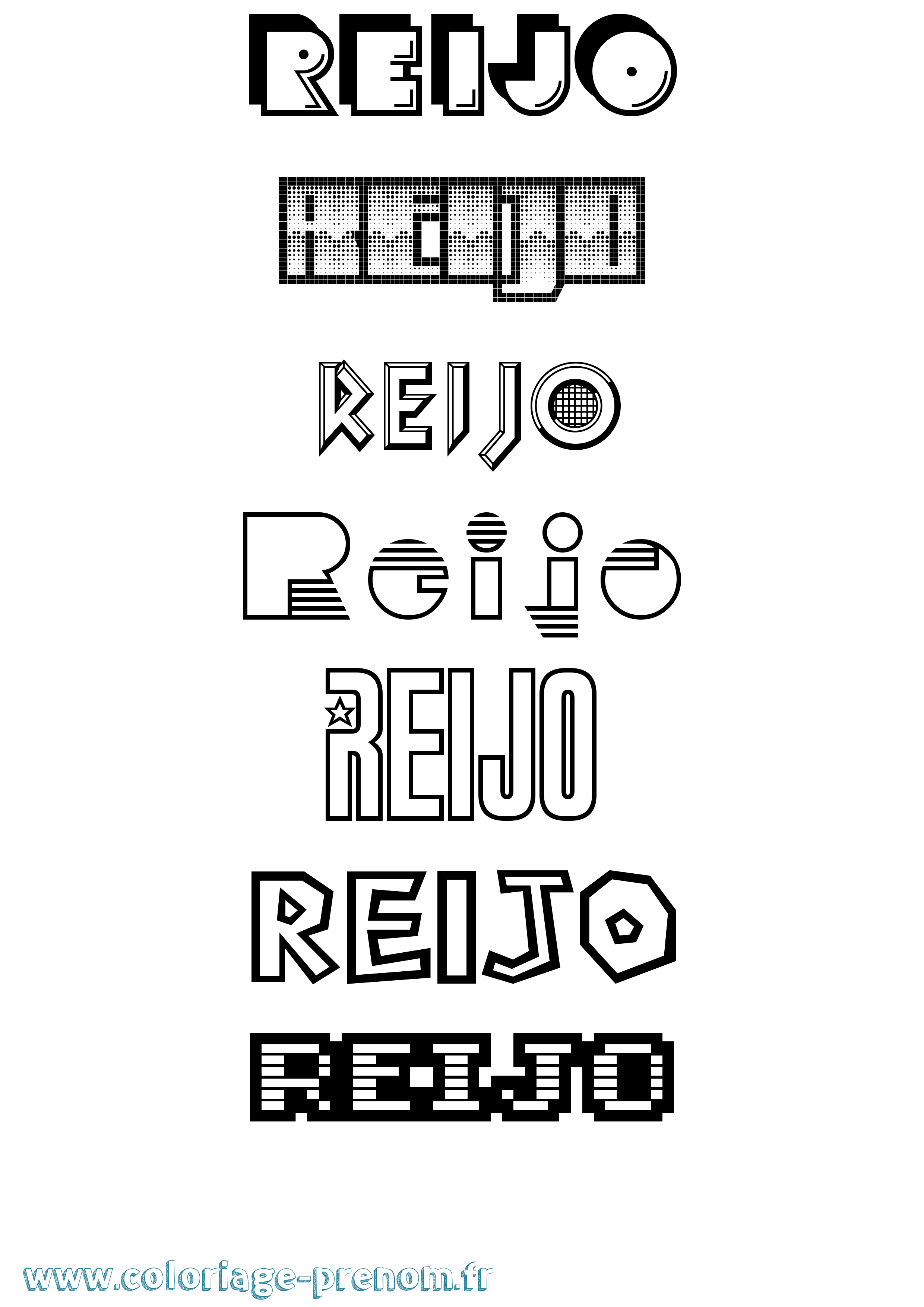 Coloriage Reijo Jeux Vidéos Coloriage prénom Reijo Jeux Vidéos