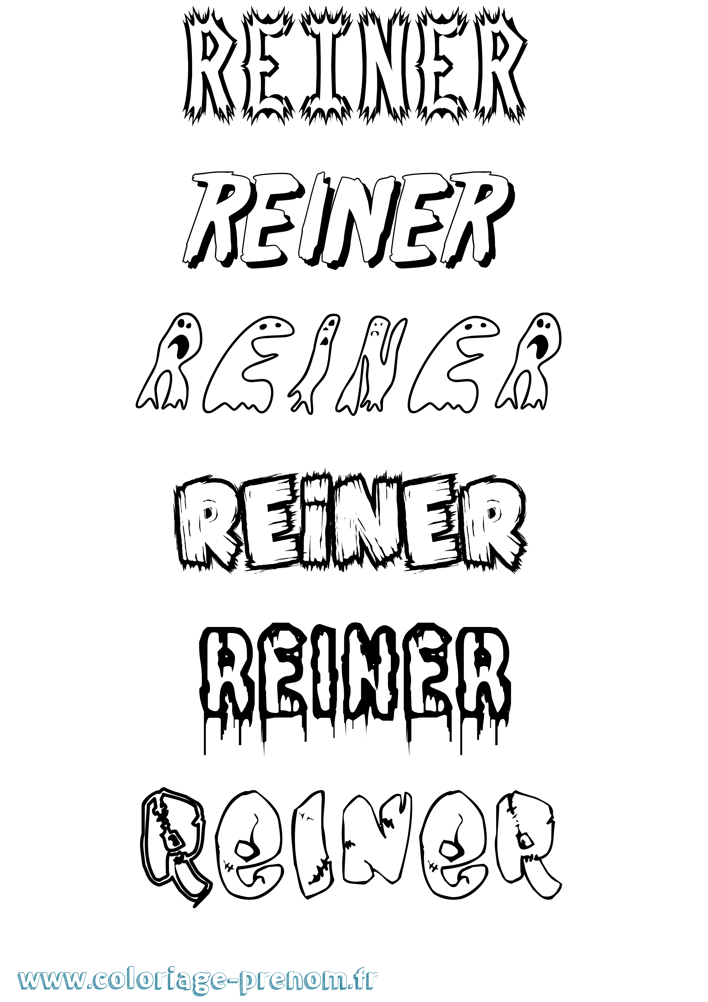 Coloriage Reiner Frisson Coloriage prénom Reiner Frisson